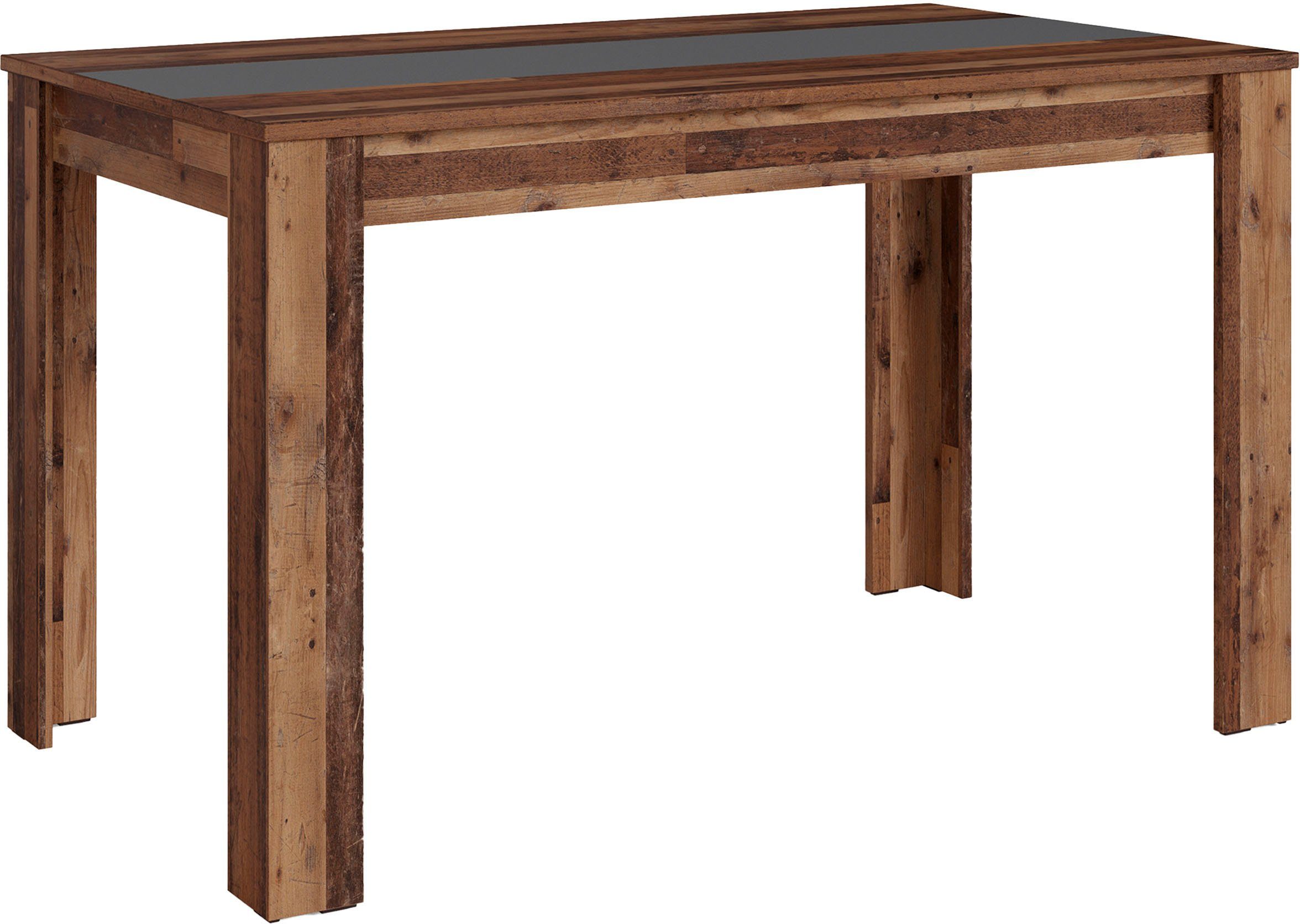 byLIVING Eettafel Nori Breedte 120, 140 of 160 cm, middelste blad keerbaar eettafels maat 140 cm x 75 cm x 80 cm bruin