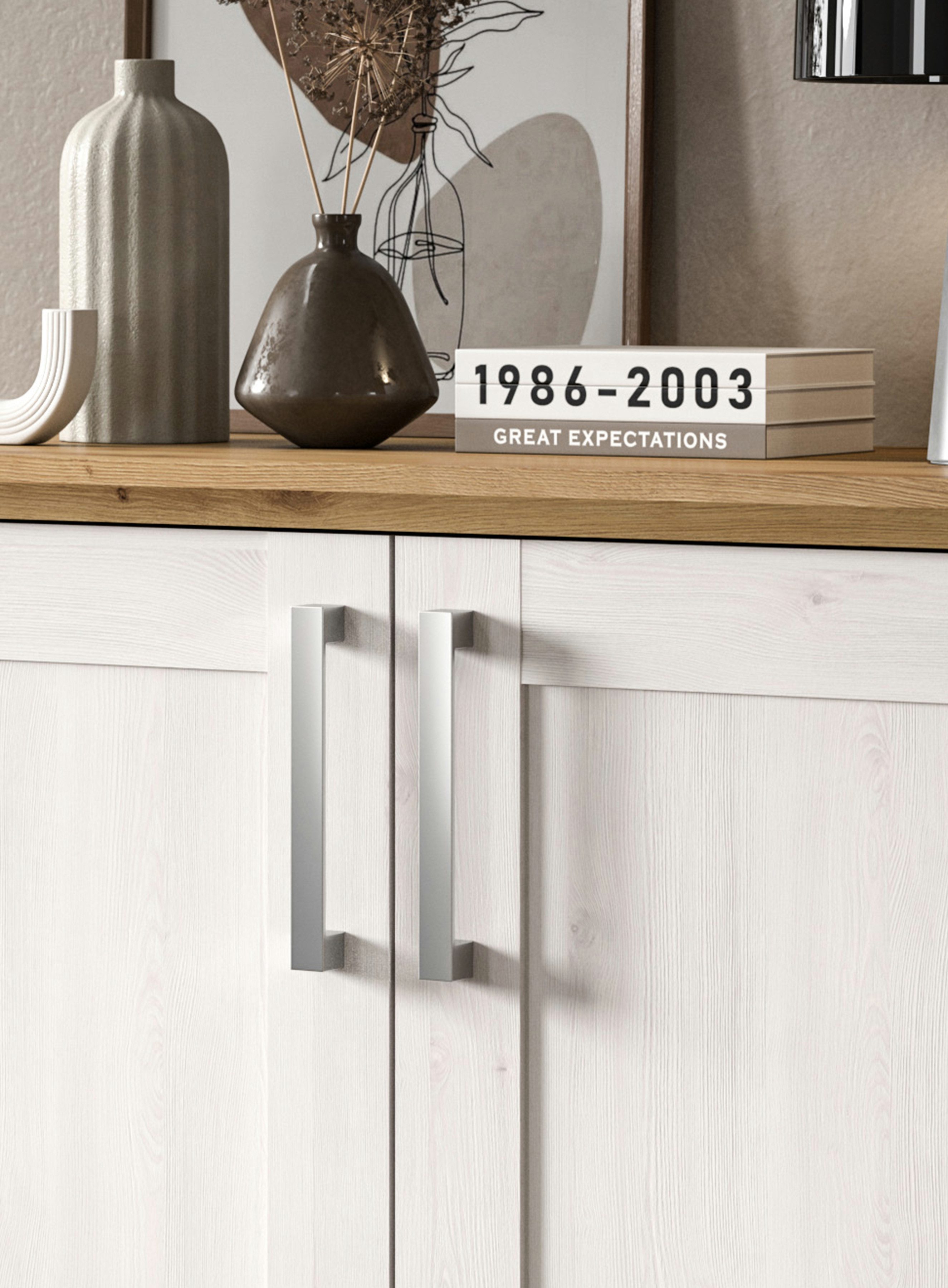 Home affaire Kast Cosenza, Breedte 137 cm, 3 Deuren, 1 Lade in landelijke stijl, dressoir, kast, sideboard