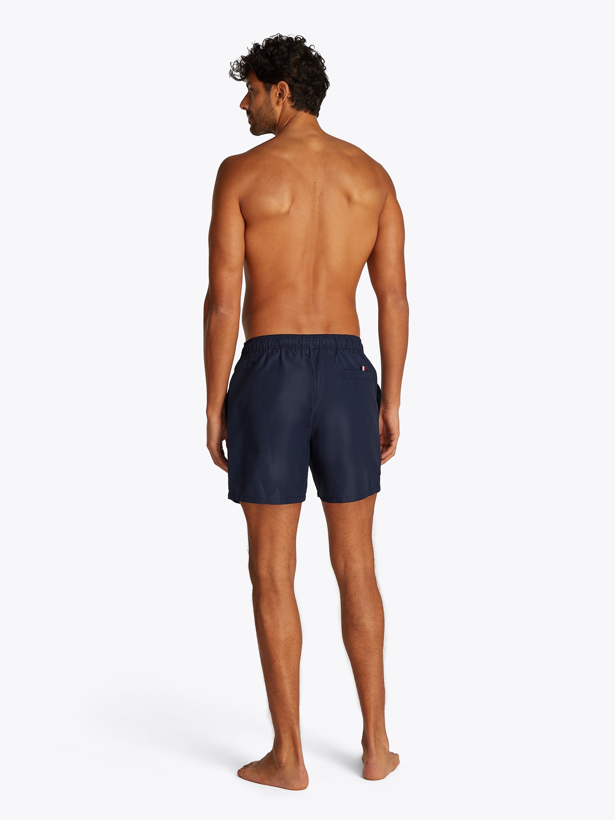 Tommy Hilfiger Swimwear Zwemshort MEDIUM DRAWSTRING met logoborduring op de heup