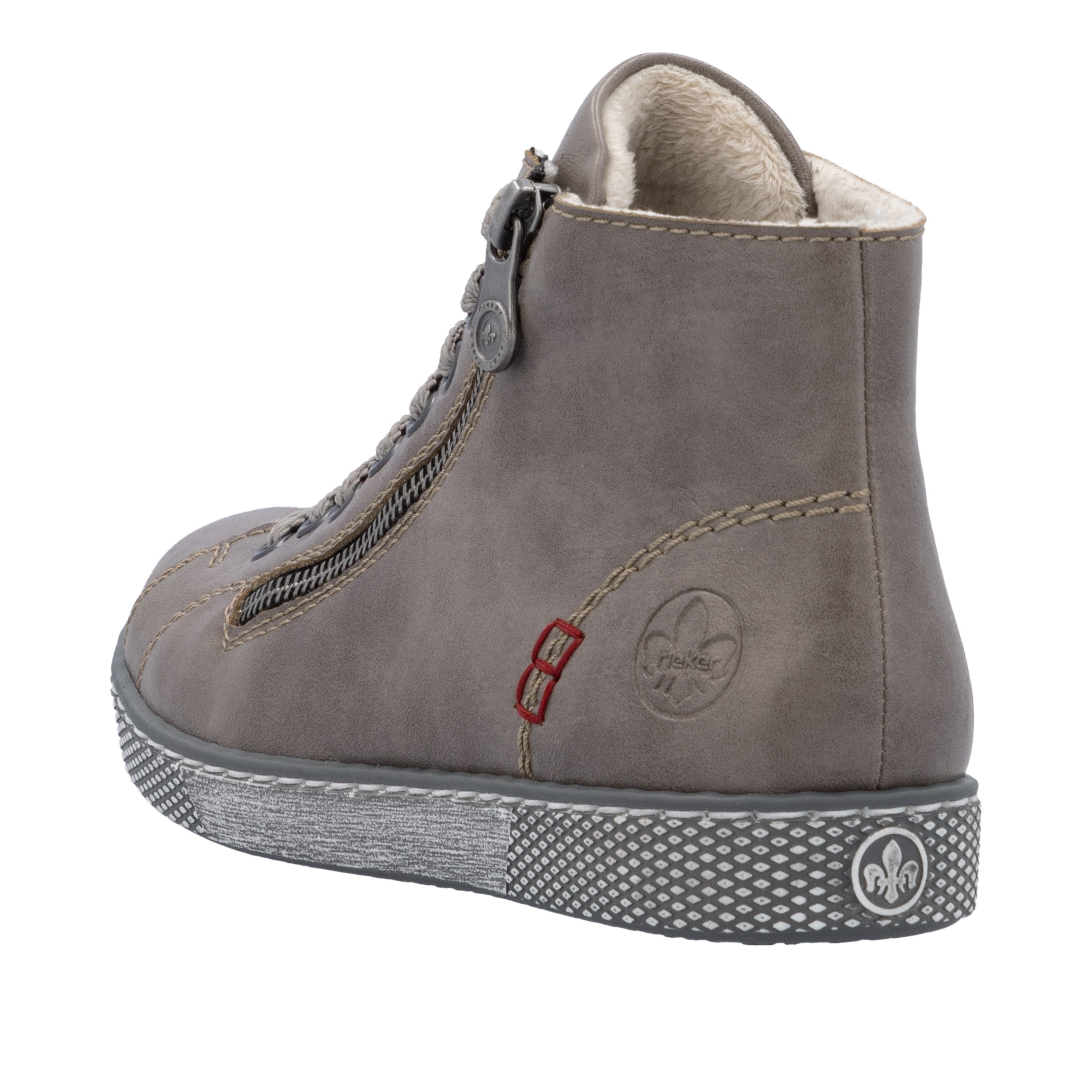 Rieker Hoge veterschoenen , veterschoen, casual laarzen met rits aan de buitenkant