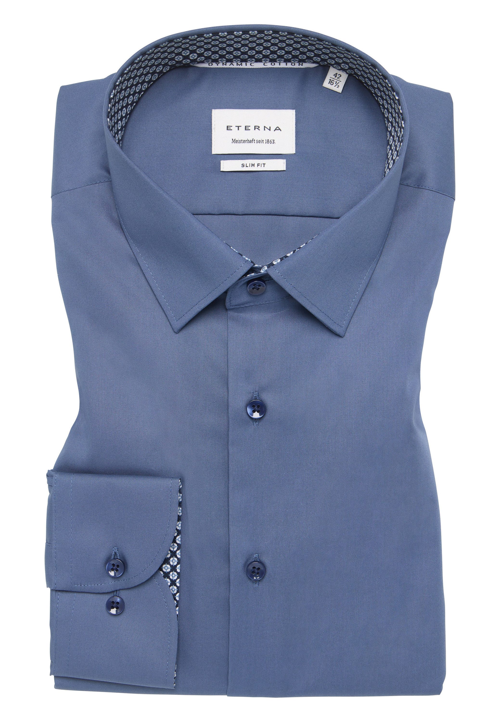 Eterna Overhemd met lange mouwen Slim fit NON IRON (strijkvrij)