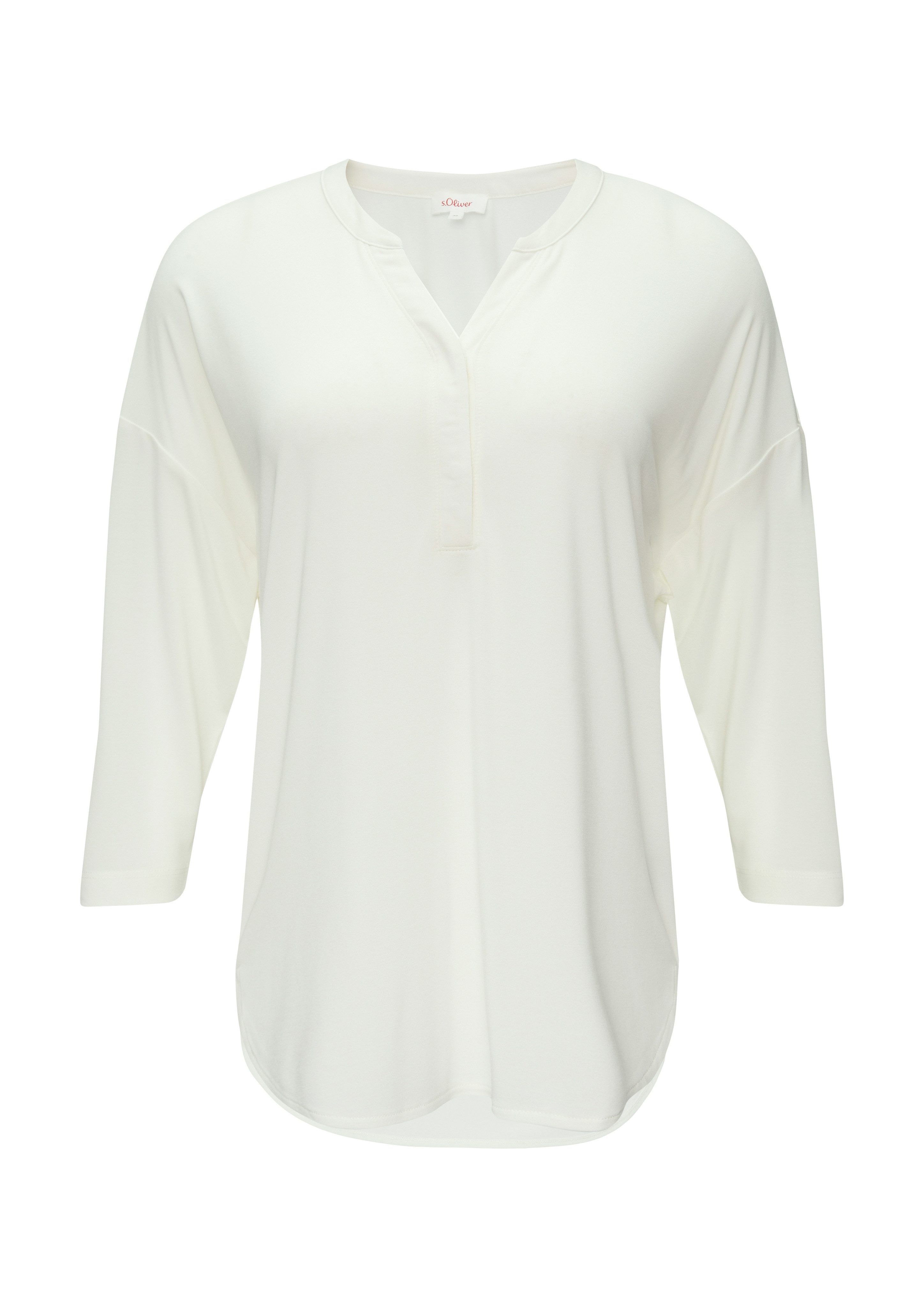 s.Oliver Shirt met 3/4 mouwen met v-hals