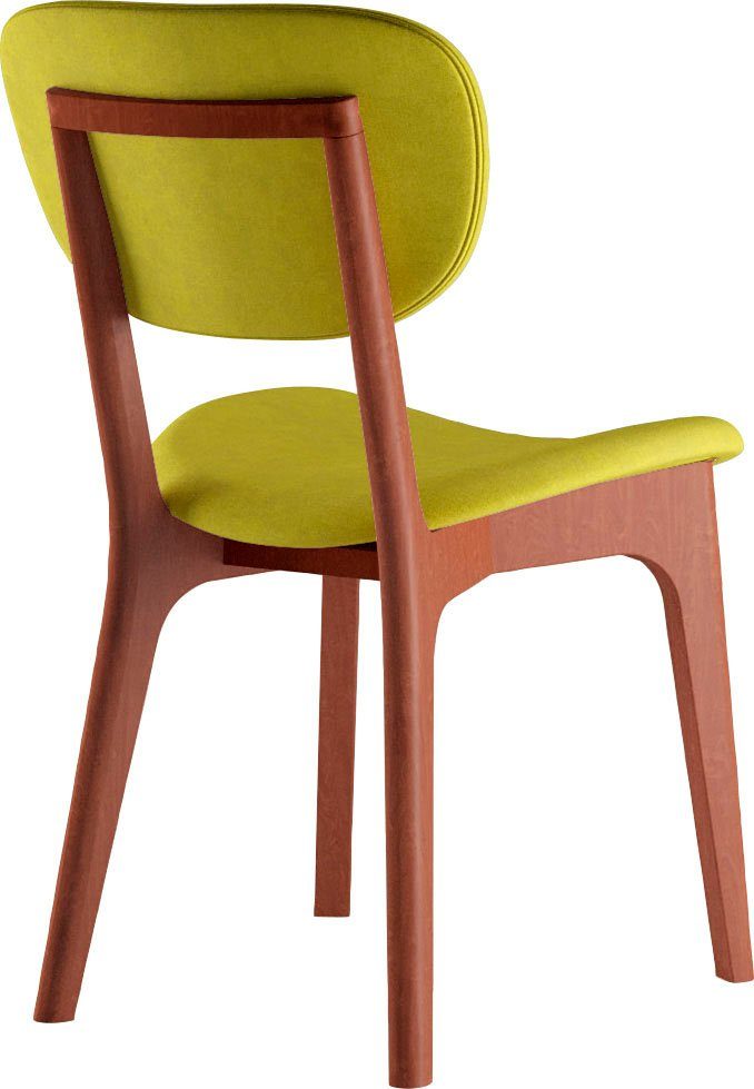 INOSIGN Stoel COZY Made in Italy Frame in beuken, kersen- of notenhout, massief hout, designstoel (set, 2 stuks)