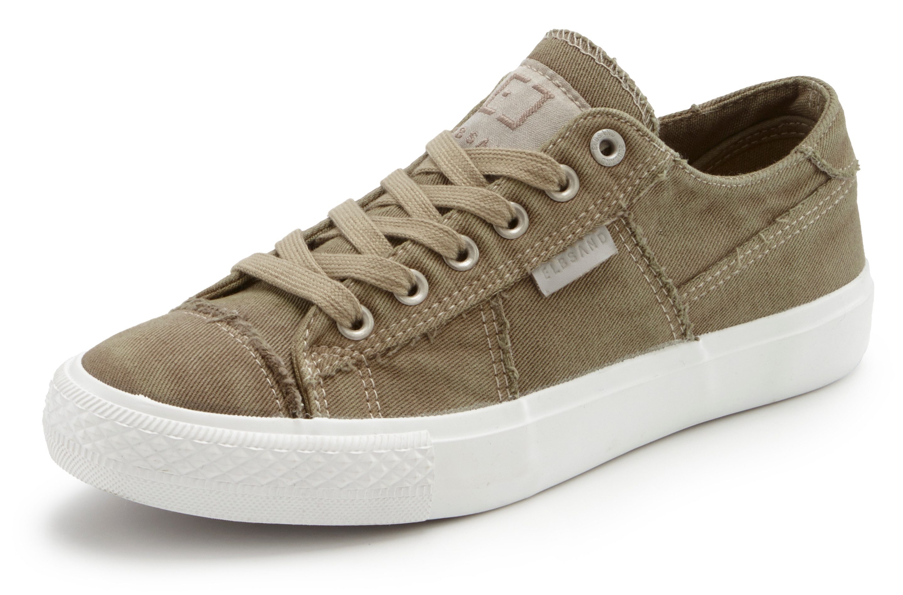 Elbsand Sneakers Veterschoen, vrijetijdsschoen van textiel, used-look VEGAN