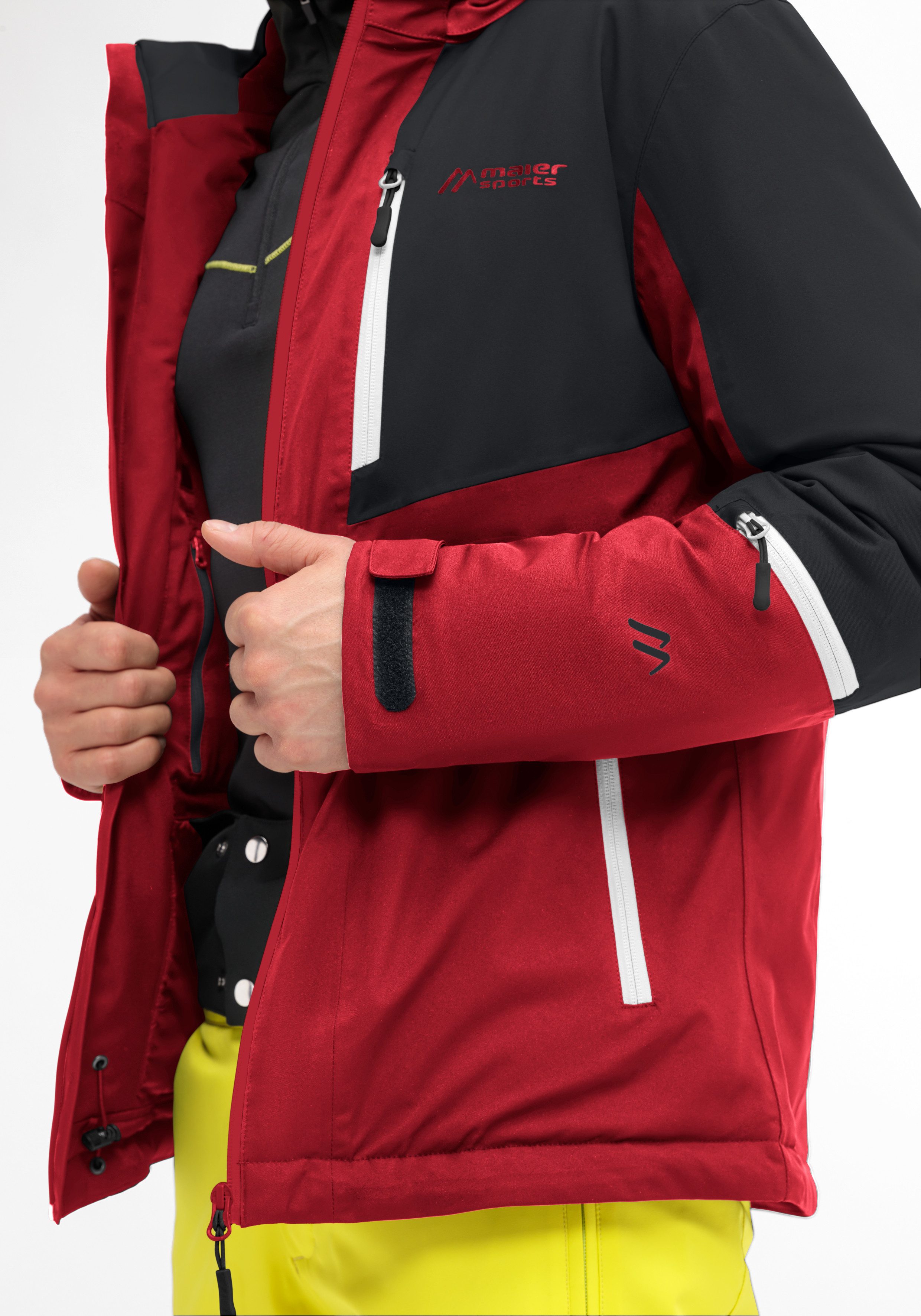 Maier Sports Ski-jack MONZABON M 2.0 Heren winterjack, waterdicht, 3 ritszakken en capuchon, regular fit