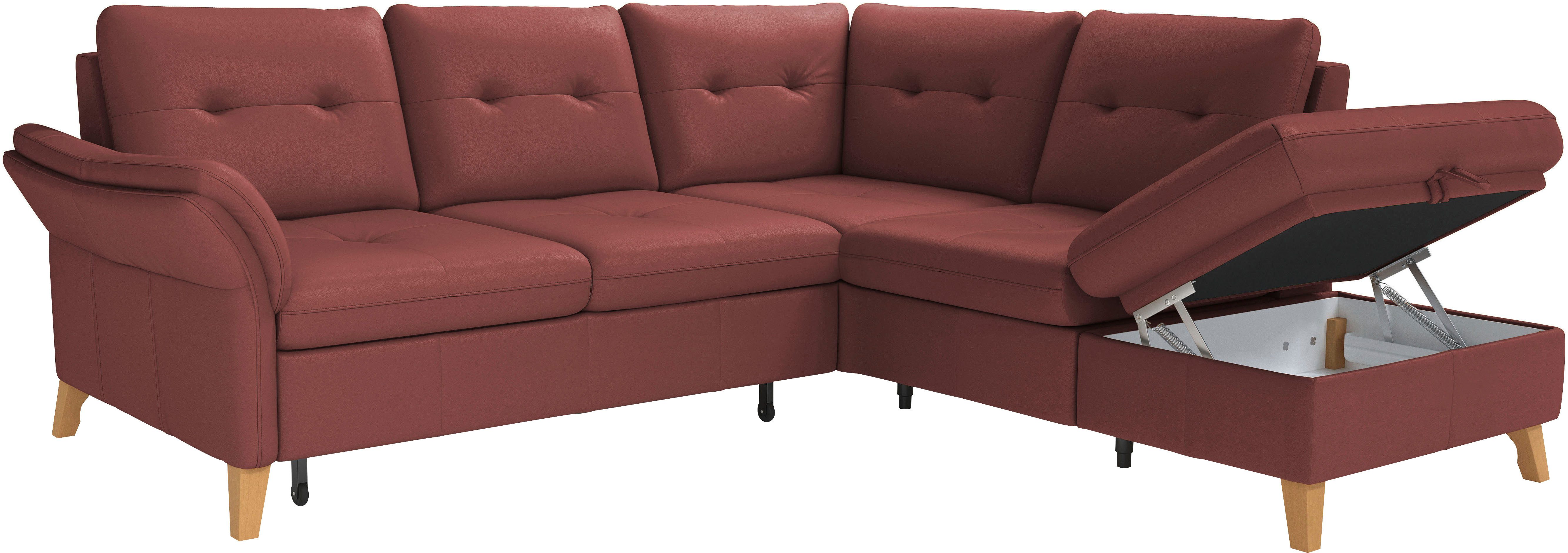 sit&more Hoekbank Göteborg inclusief zitdiepteverstelling, optioneel met bedfunctie & bedlade