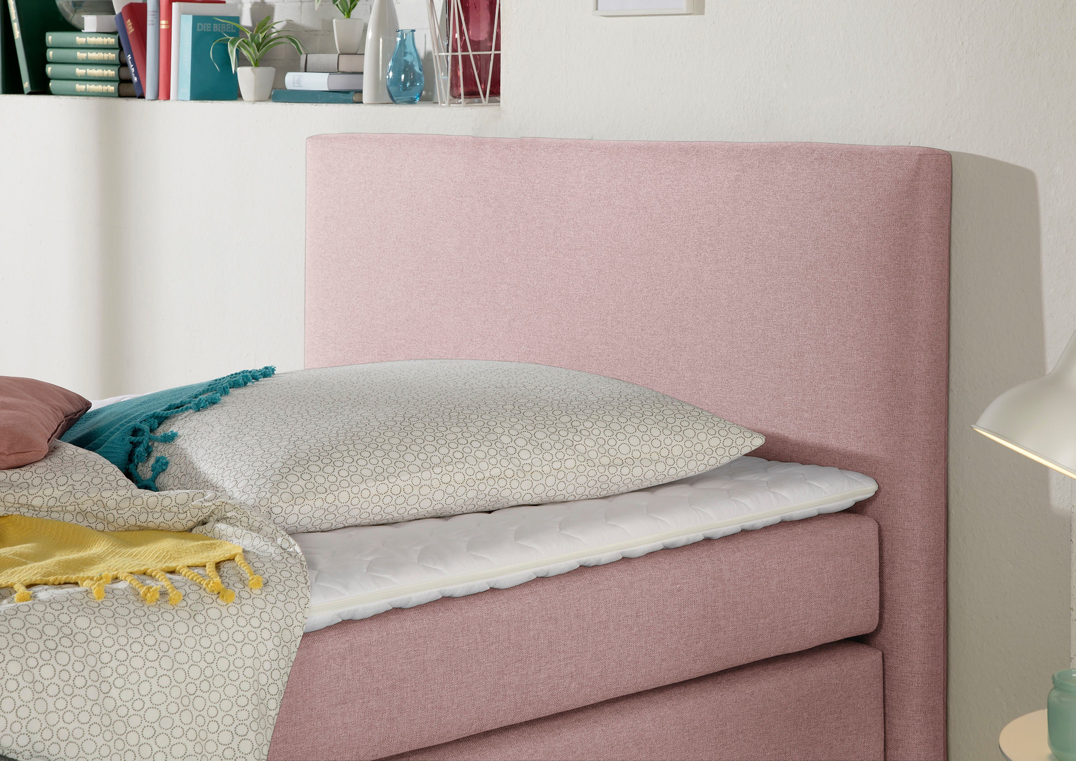 INOSIGN Boxspring Eliana incl. topmatras, in 4 breedten, 3 matrassoorten en 2 hardheden
