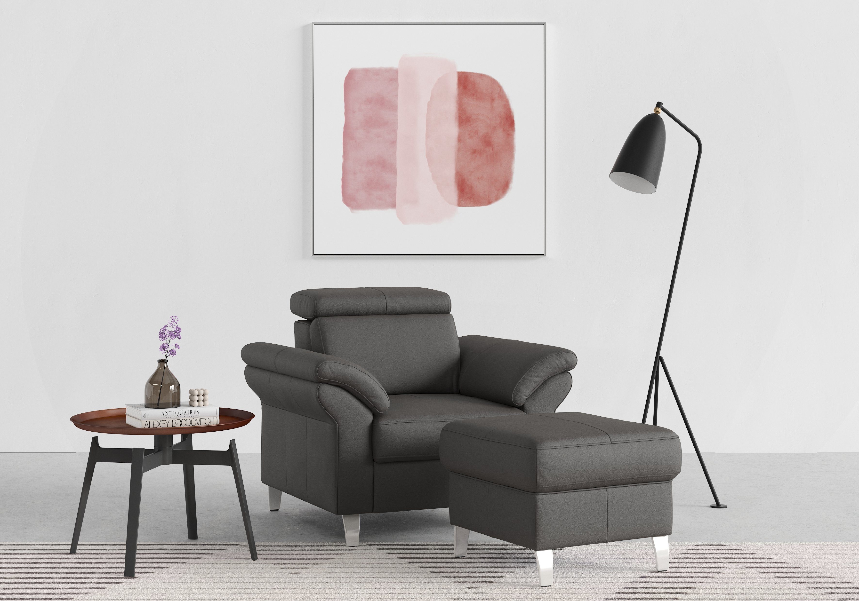 sit&more Fauteuil Arngast met binnenvering en verstelbare hoofdsteun