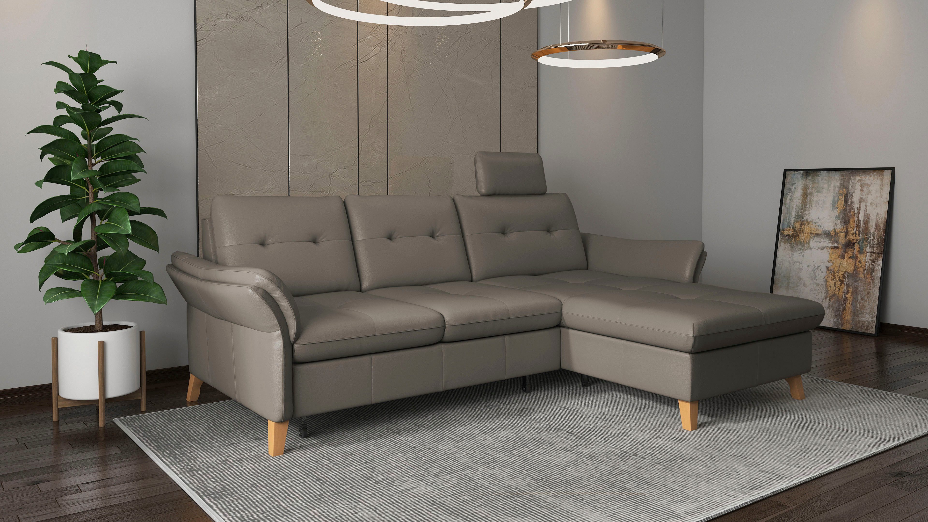sit&more Hoekbank Göteborg Zitdiepteverstelling en binnenvering, naar keuze met slaapfunctie