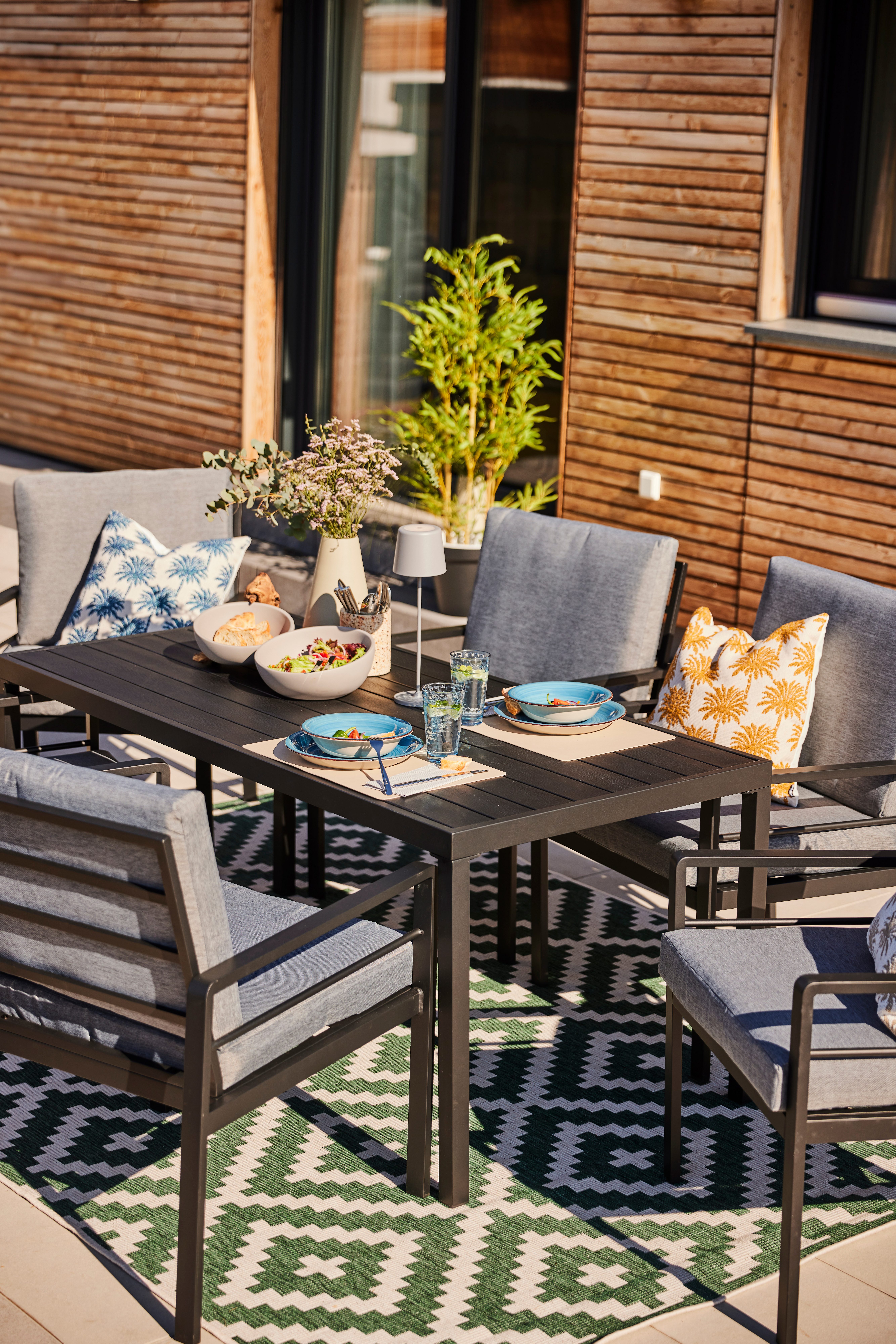 my home Vloerkleed Ronda tweezijdig te gebruiken kleed Sisal-look, platweefsel, in- en outdoor, geometrisch boho design