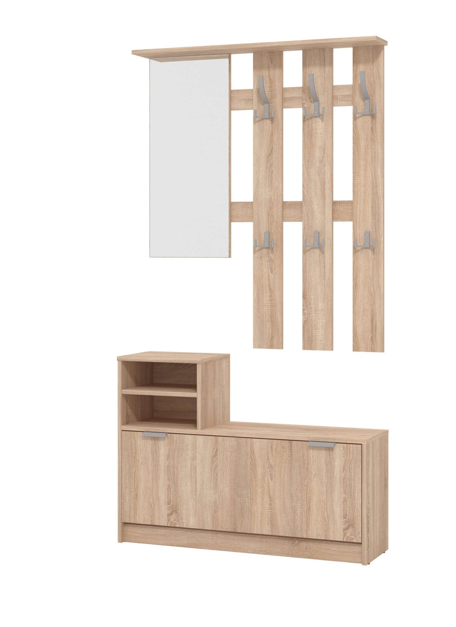 INOSIGN Halmeubelset Ravenna halgarderobe, dielenkast, compacte garderobe, breedte 100 cm (complete set, 2-delig)