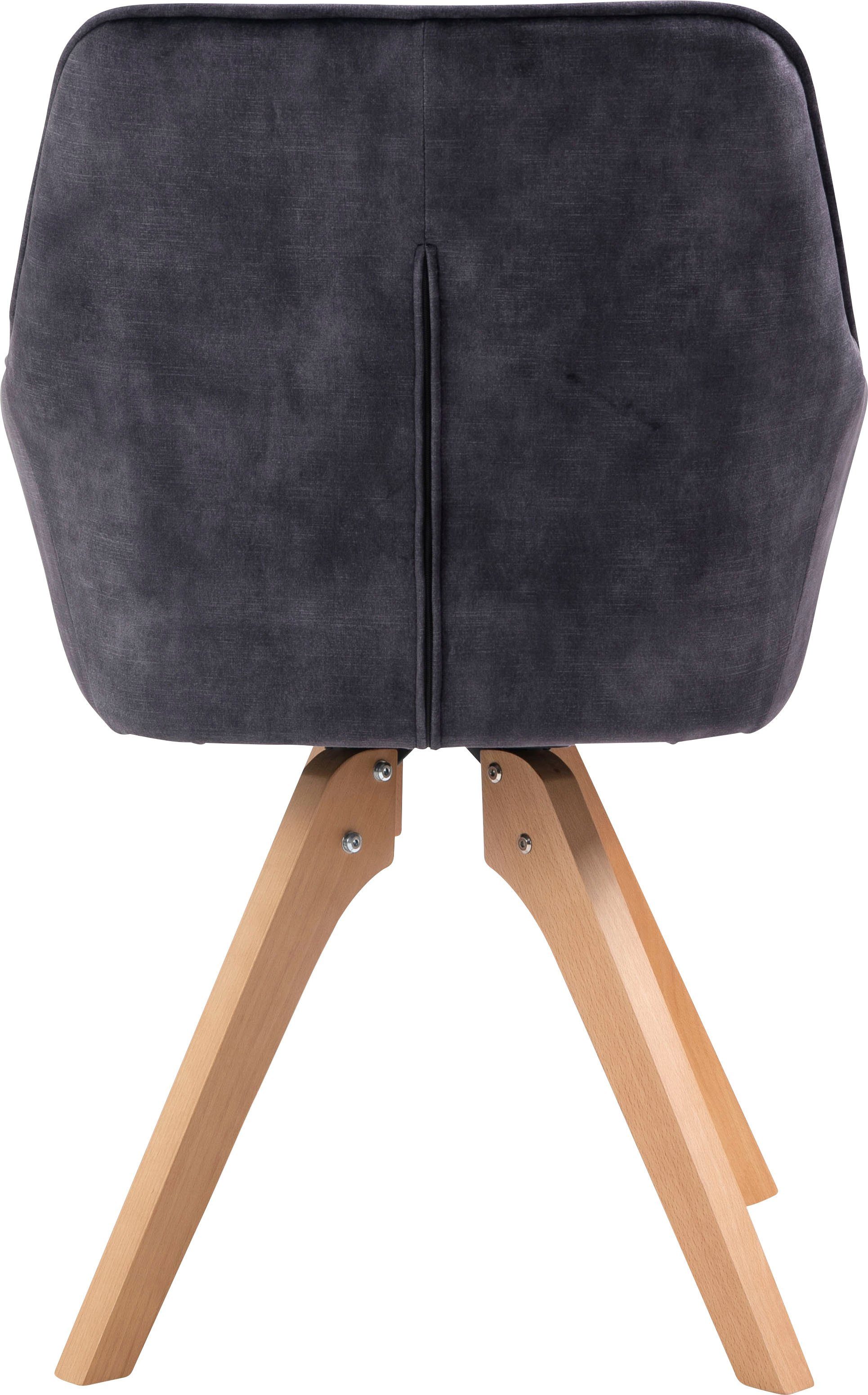 SalesFever Eethoek (5-delig), tafelbreedte 160 cm, stoelen 180° draaibaar, met fluweel