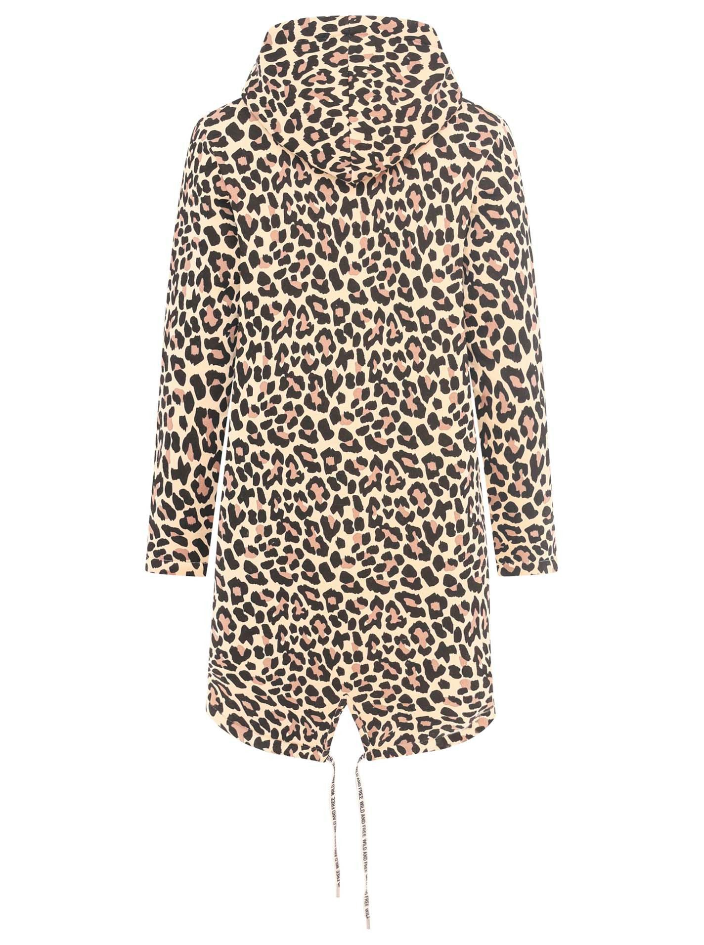 Zwillingsherz Jersey jas Leo Dream met allover leeuw-look met zakken