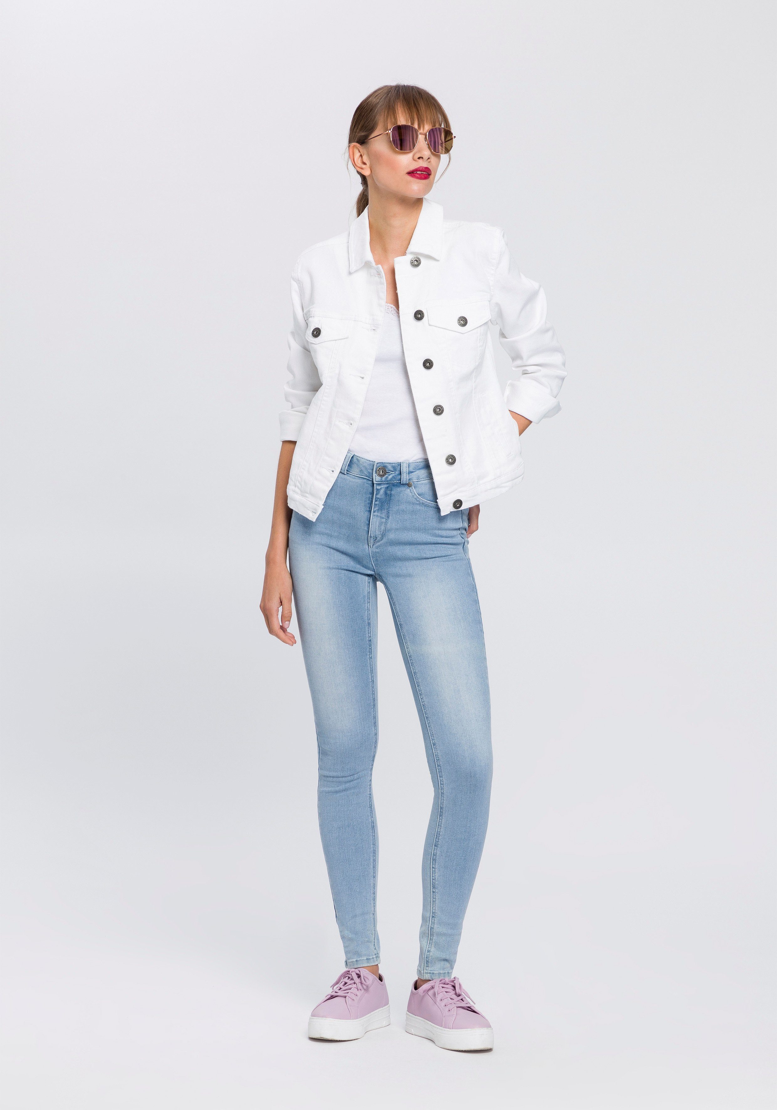 Arizona Skinny fit jeans Ultra Soft hoge taille, lang, van katoen, polyester en elastaan