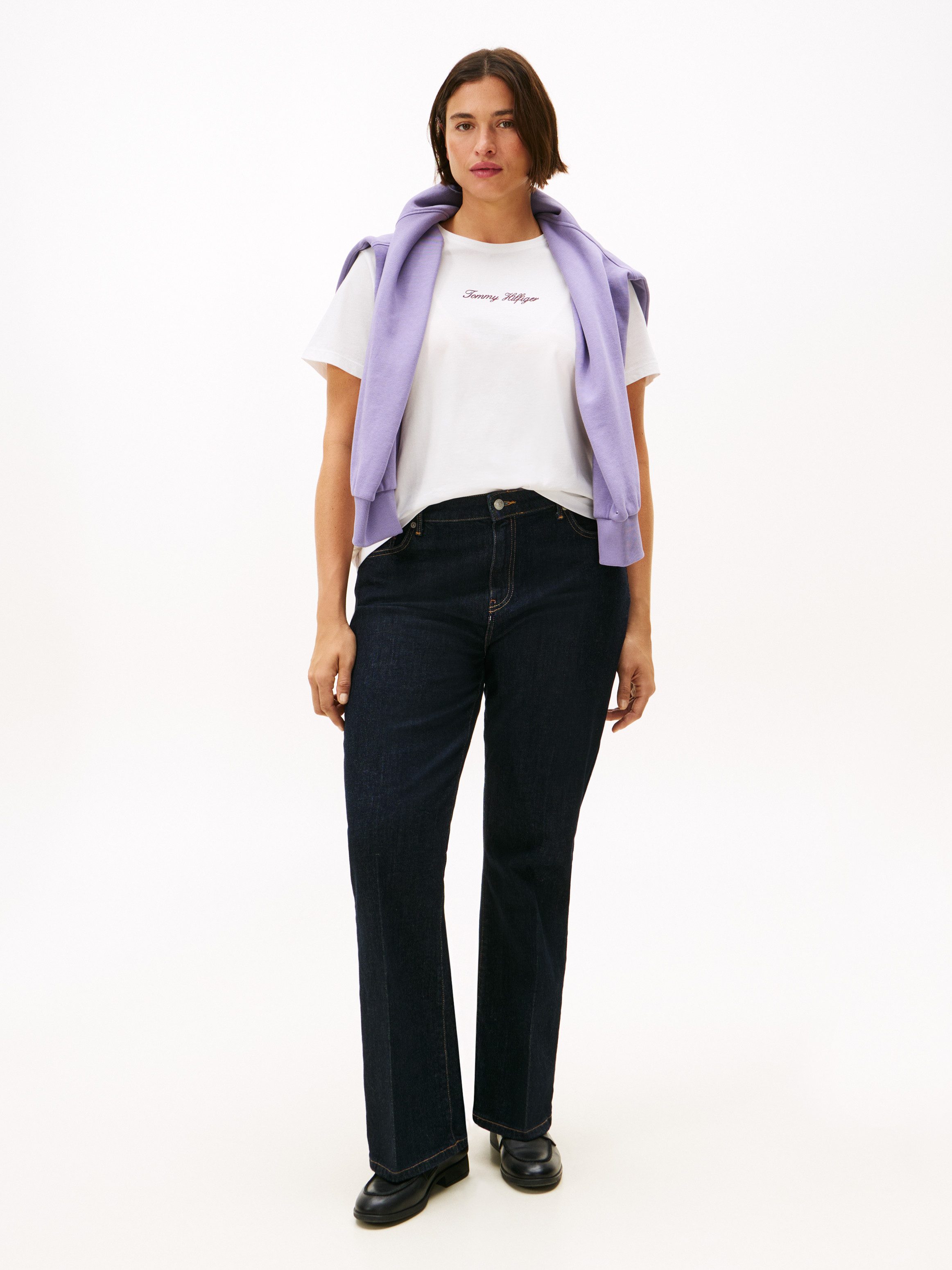 Tommy Hilfiger Curve Shirt met korte mouwen CRV CLASSIC SCRIPT REG SS TEE