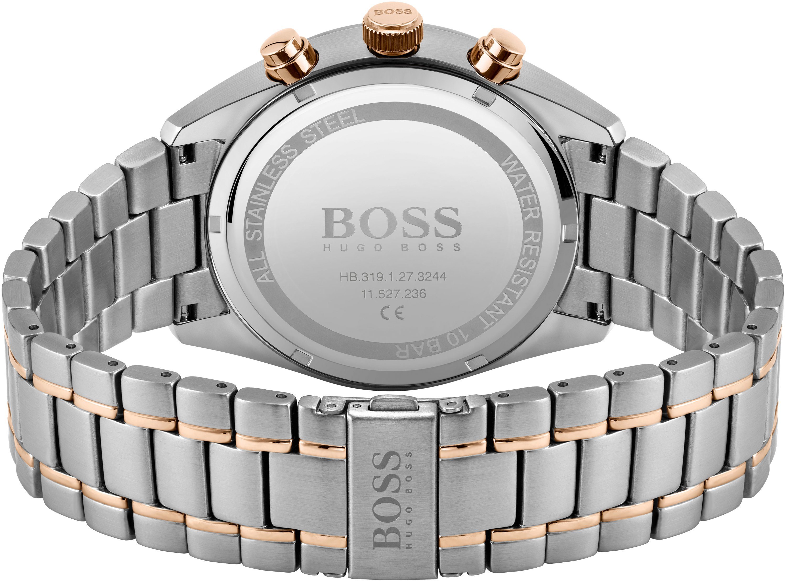 Boss Chronograaf Champion Quartzhorloge, herenhorloge, horloge, stopwatchfunctie, roestvrijstalen band