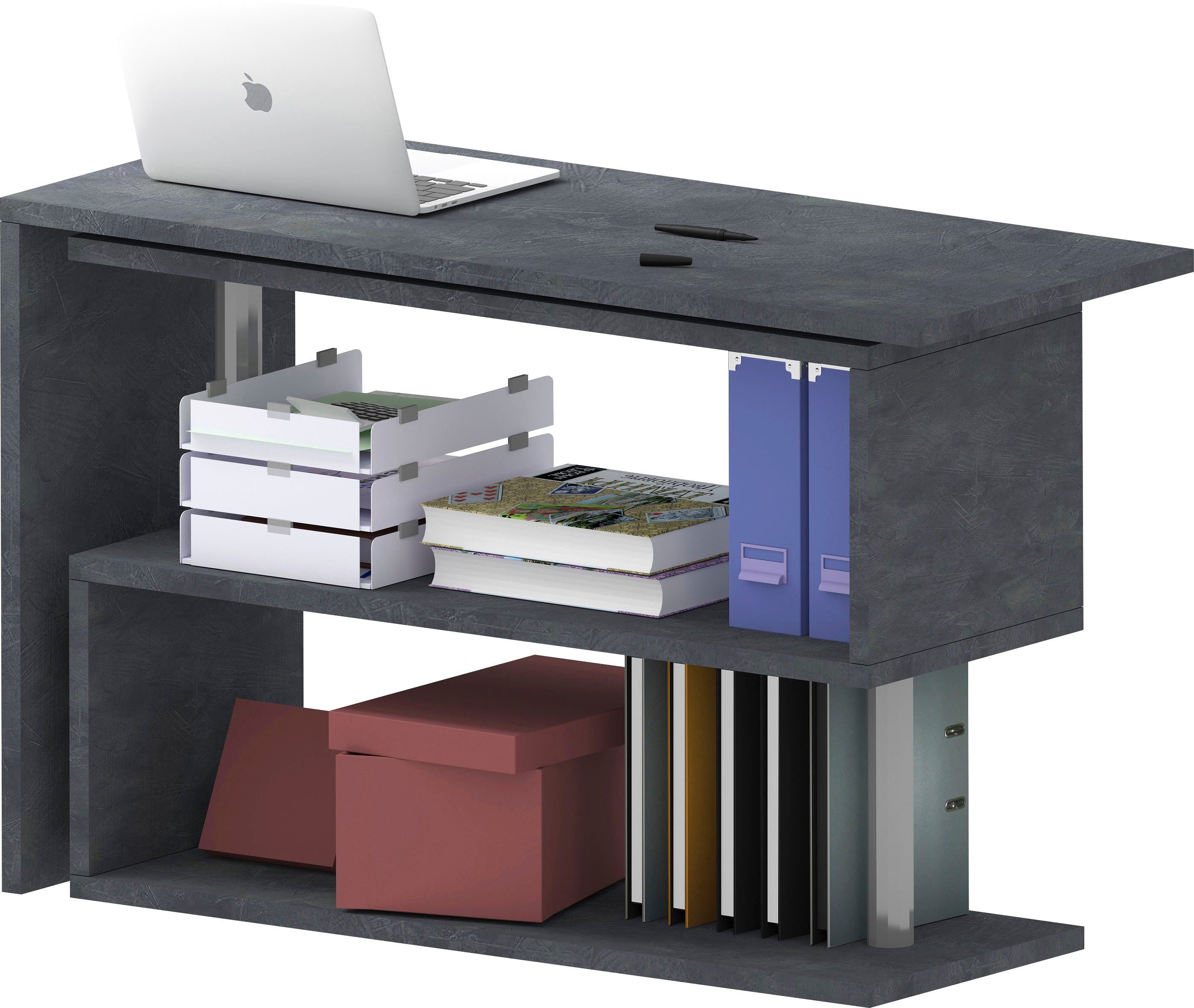 INOSIGN Bureau Volta, Made in Italy multifunctioneel - als computertafel, hoekbureau of sideboard