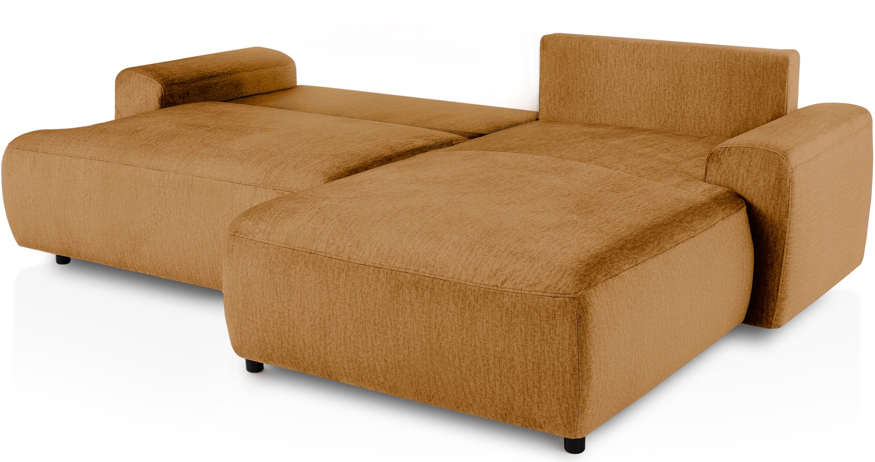 exxpo - sofa fashion Hoekbank Game, comfortabel met 5 rugkussens en 2 decoratieve kussens, L-vorm incl. bedfunctie en bedlade, comfortabel, geweldige afwerkingsdetails