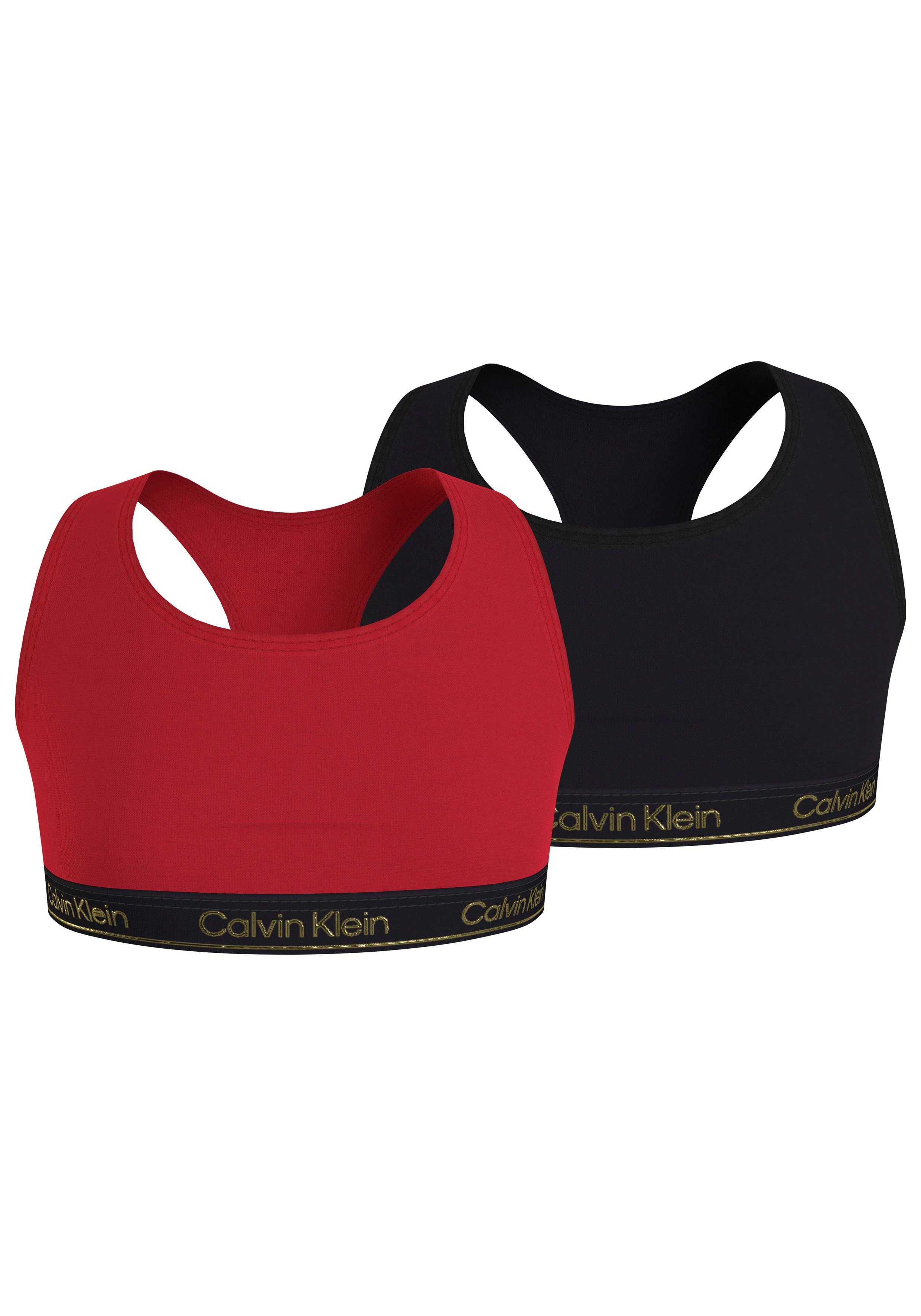 Calvin Klein Bralette 2PK BRALETTE in trendy kleuren (Set van 2)