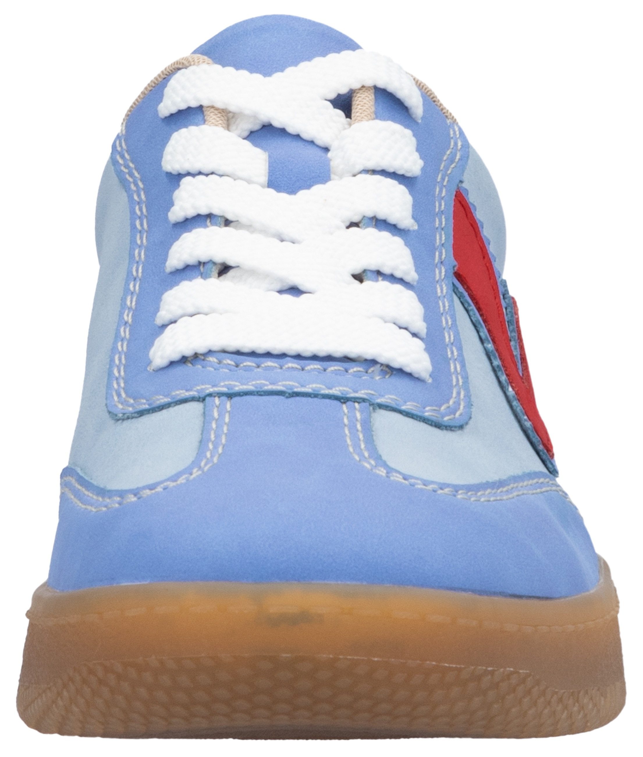 RIEKER Sport Plateausneakers vrijetijdsschoen, lage schoen, veterschoen in vegan uitvoering