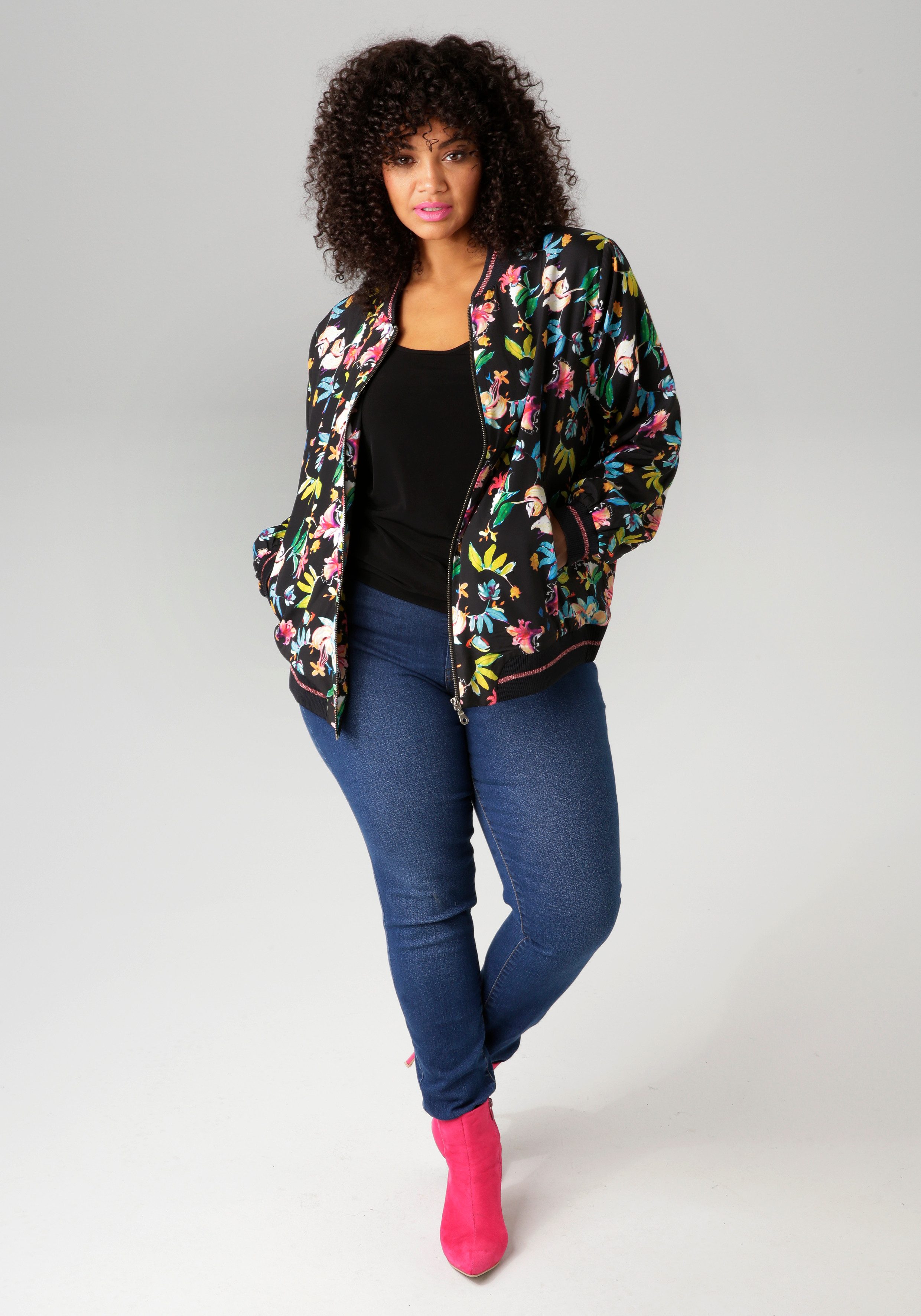 Aniston PLUS Blouson Met bloemenprint - NIEUWE COLLECTIE