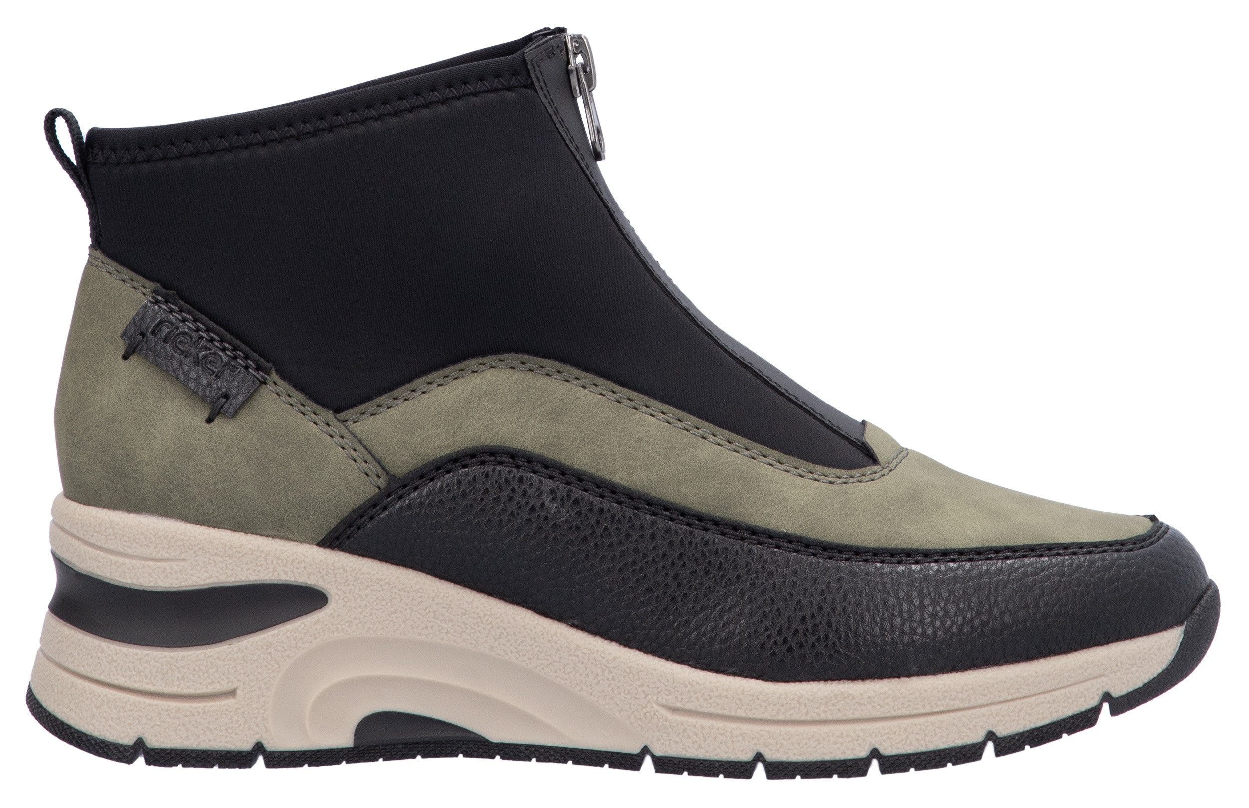 Rieker Sneakers , vrijetijdsschoen, high top sneaker, enkellaars met modieuze loopzool