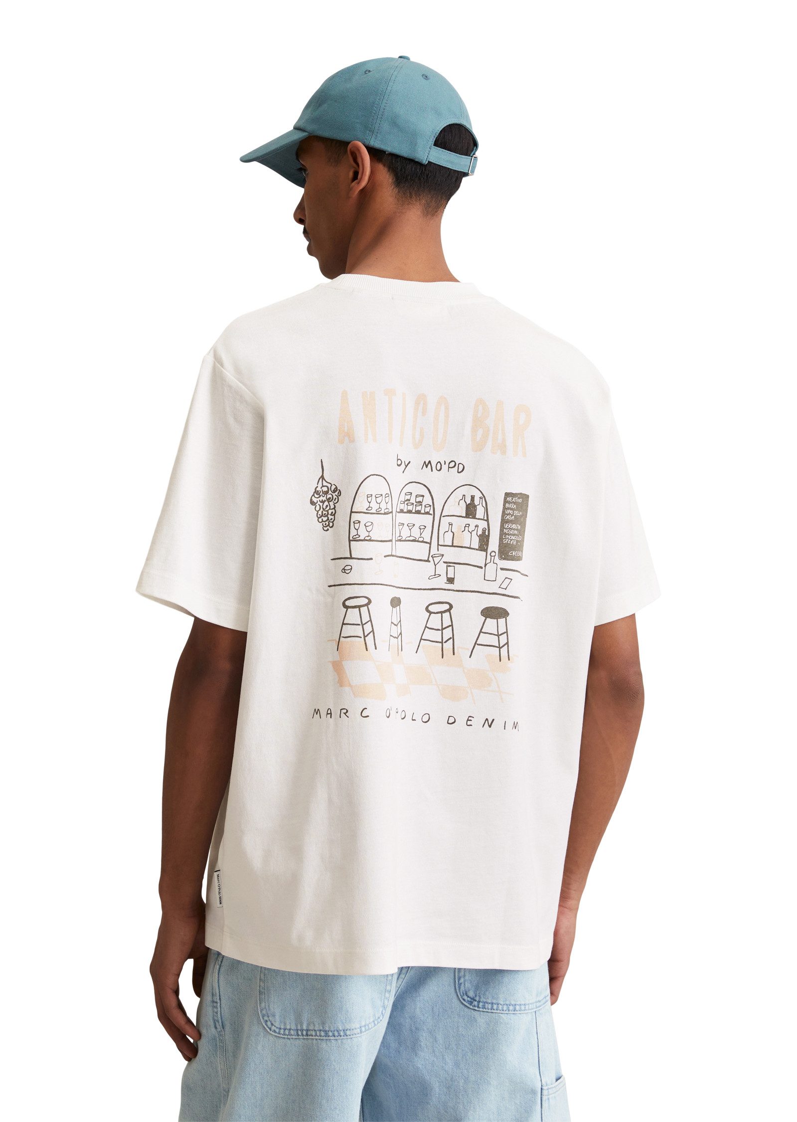 Marc O'Polo DENIM T-shirt met grote print op de rug