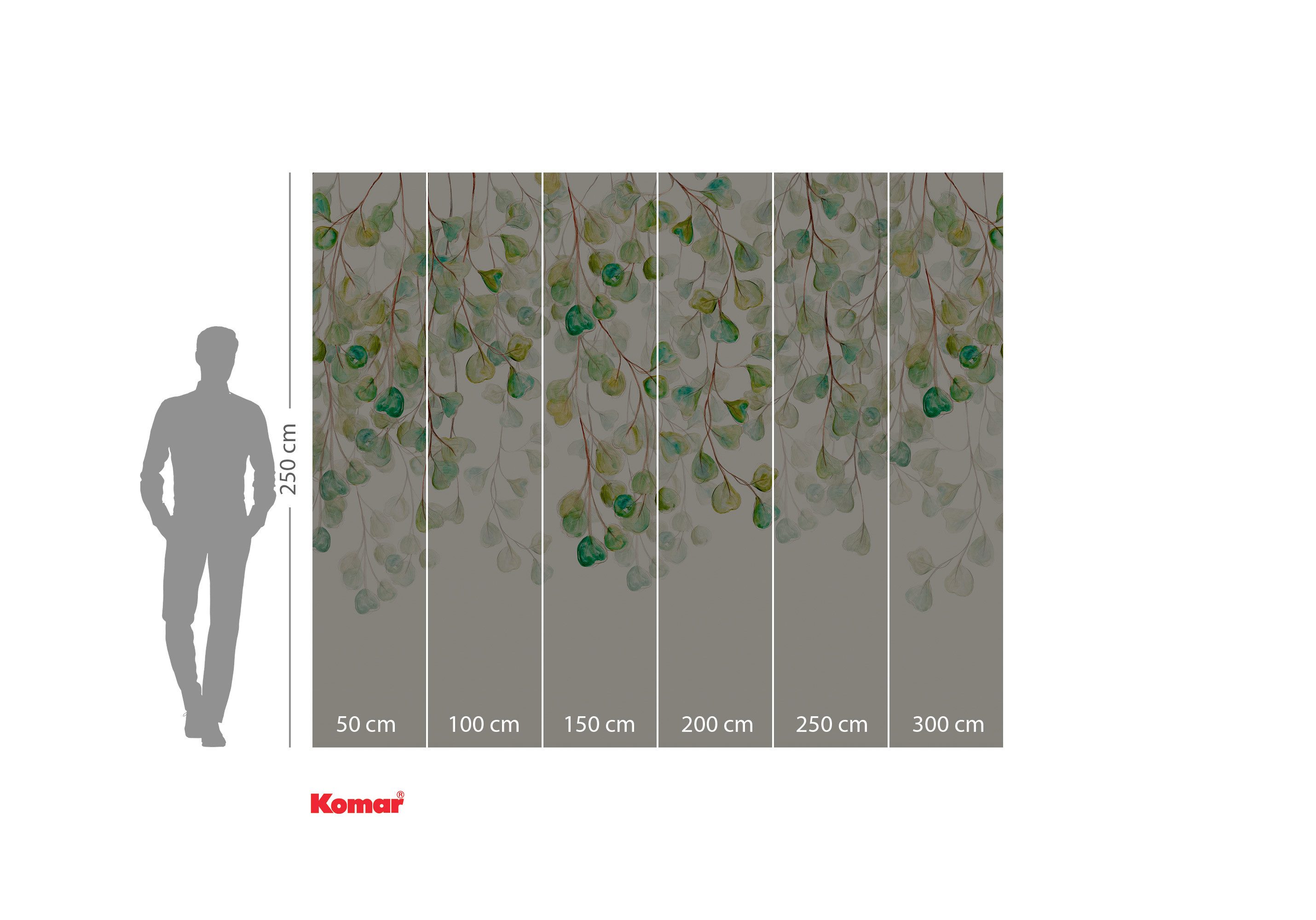 Komar Fotobehang Komar vlies fotobehang - Douche de Feuilles - maat 300 x 250 cm (set)