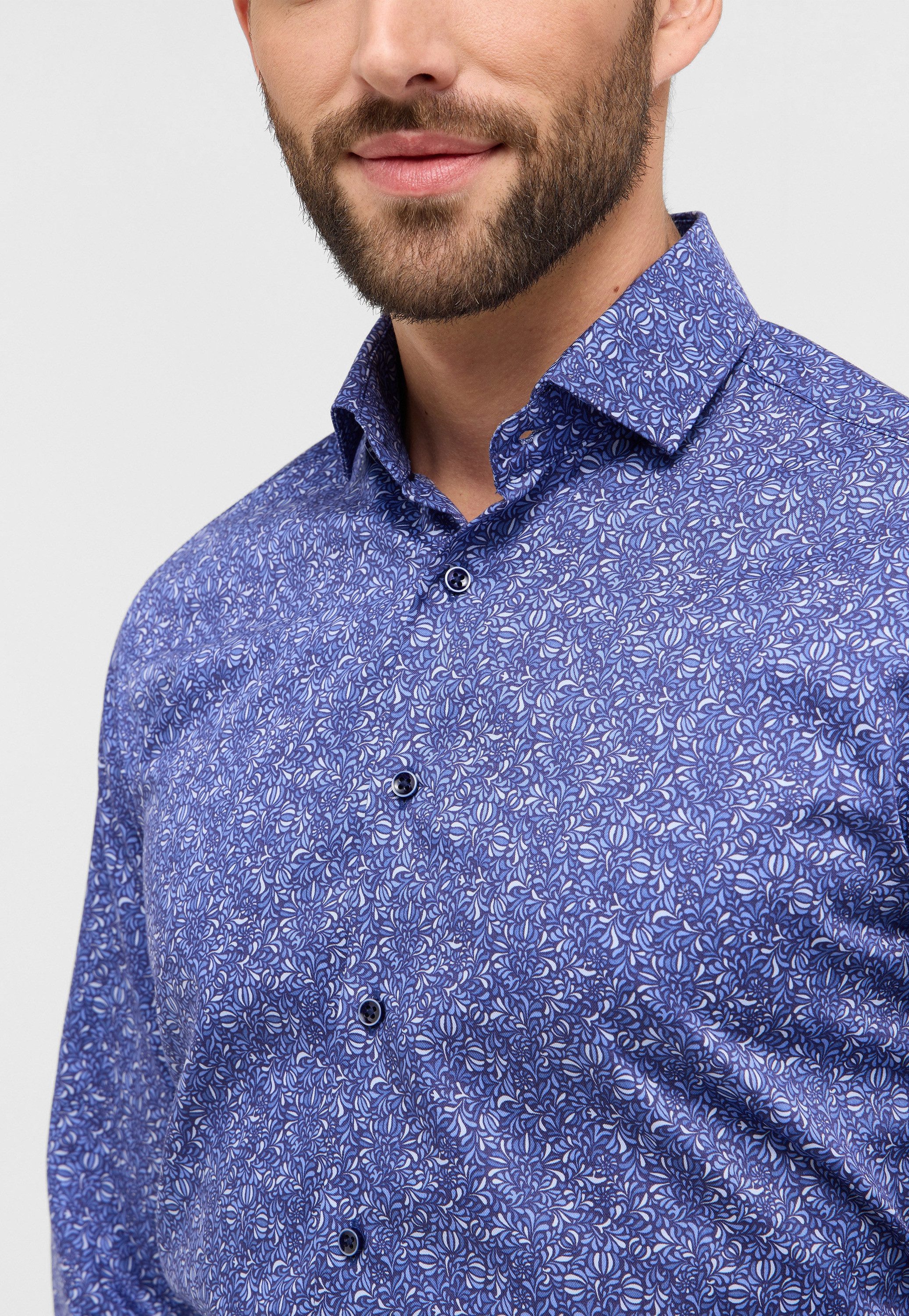 Eterna Overhemd met lange mouwen MODERN FIT NON IRON (strijkvrij)