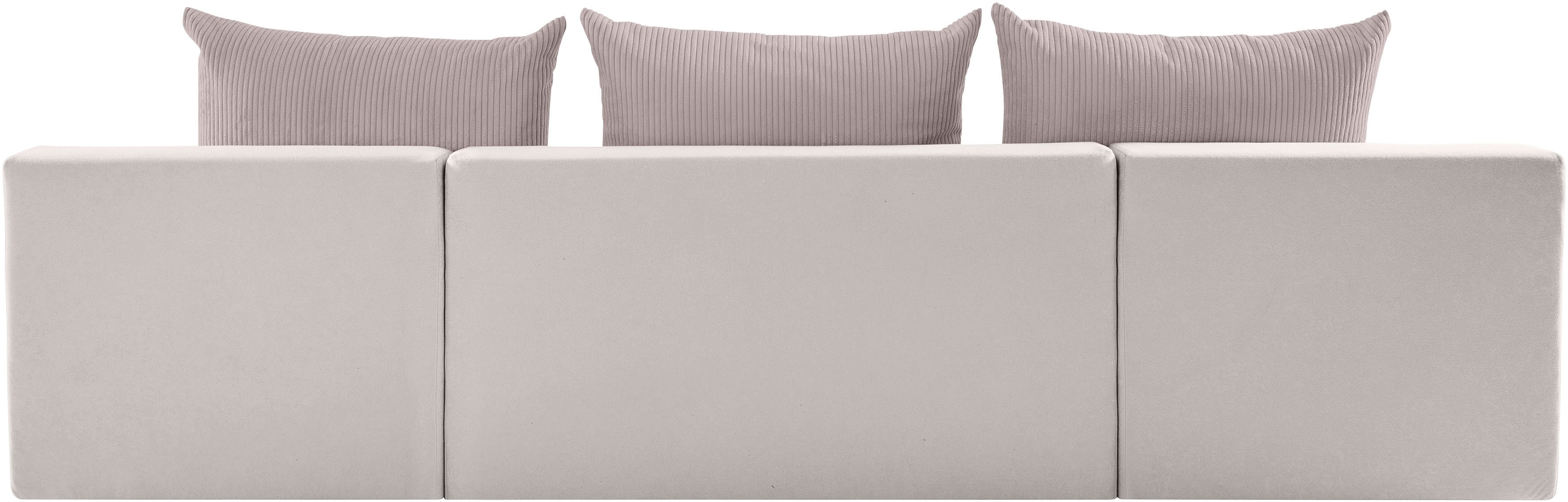 COLLECTION AB Zithoek Josy U-vorm, breedte 269 cm, platweefsel, structuur, kunstleer