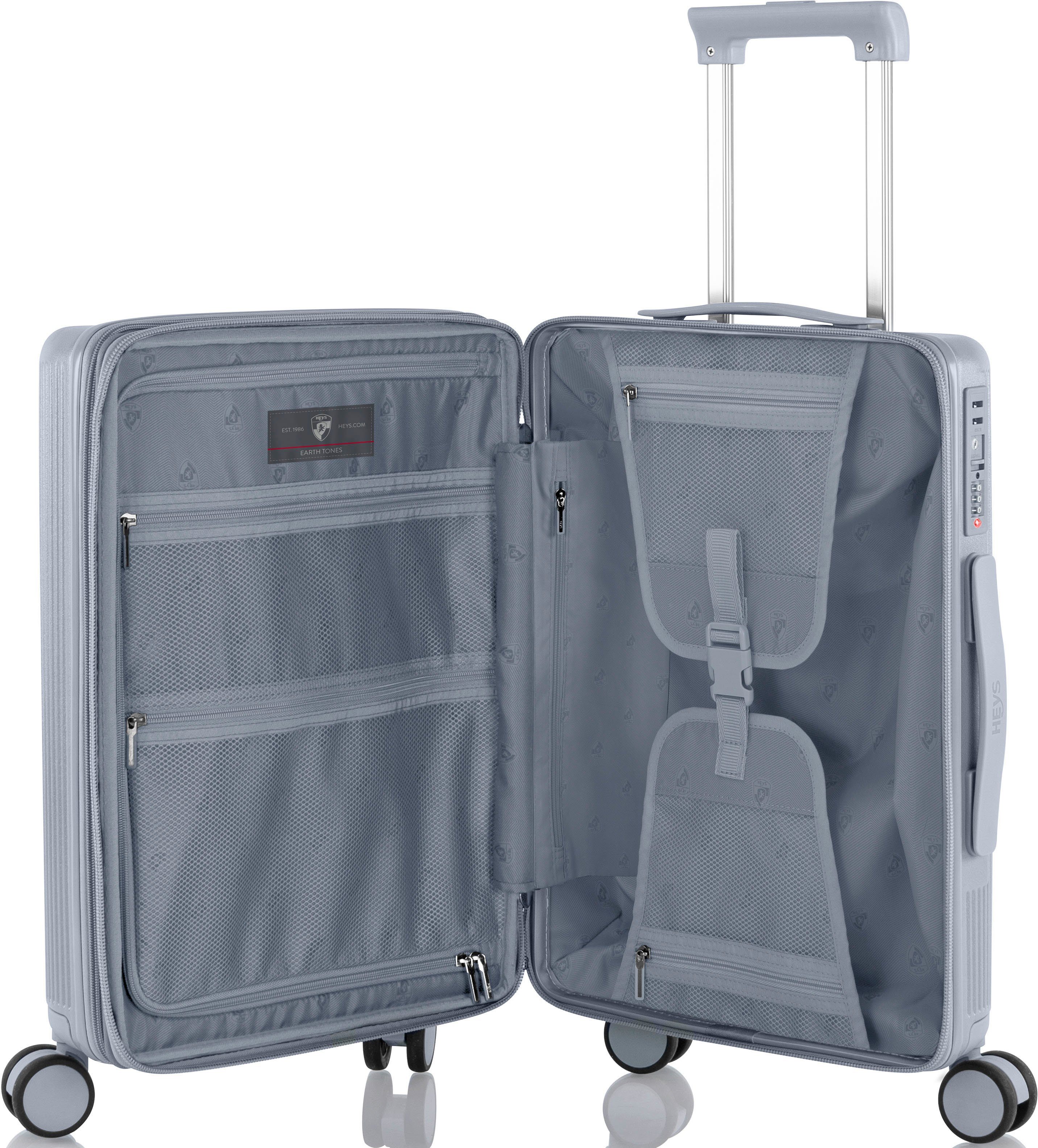 Heys Hardshell-trolley Earthtone, verschillende maten en kleuren Heys x Joachim Llambi reisbagage TSA-slot volumevergroting