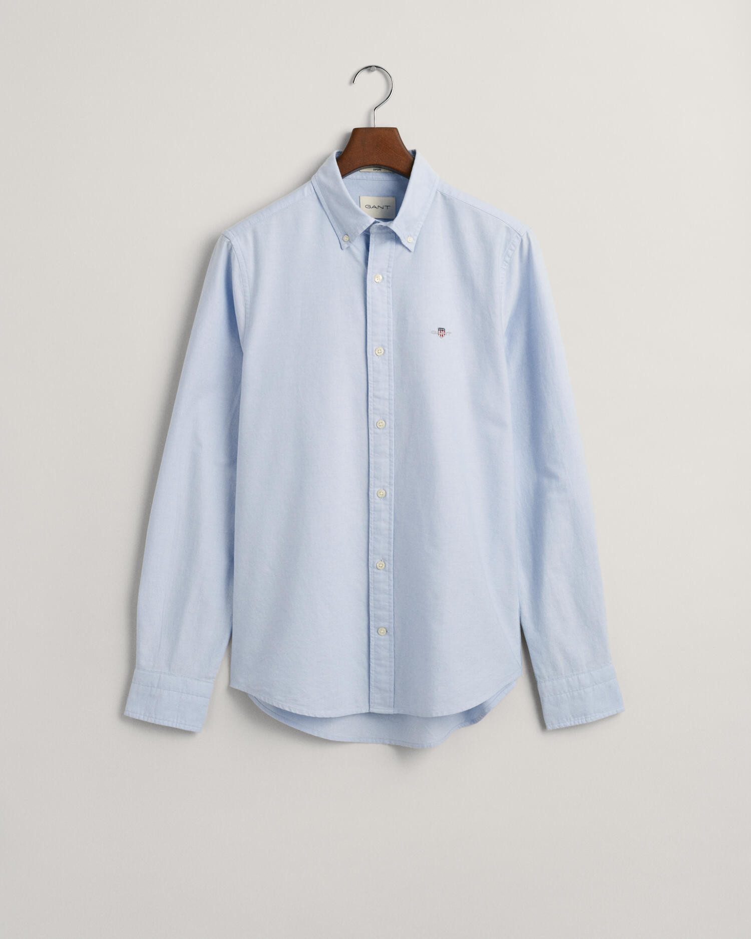 Gant Overhemd met lange mouwen Slim fit Oxford overhemd gestructureerd duurzaam dikker