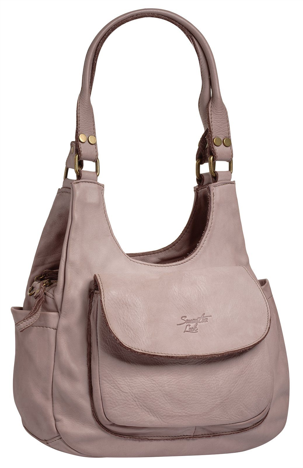 Samantha Look Schoudertas echt leer, made in italy