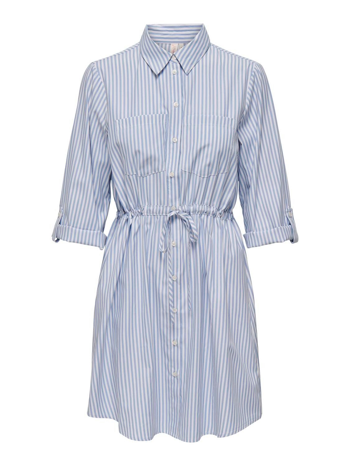 Only Jurk met overhemdkraag ONLSARAH LS SHIRT DRESS WVN