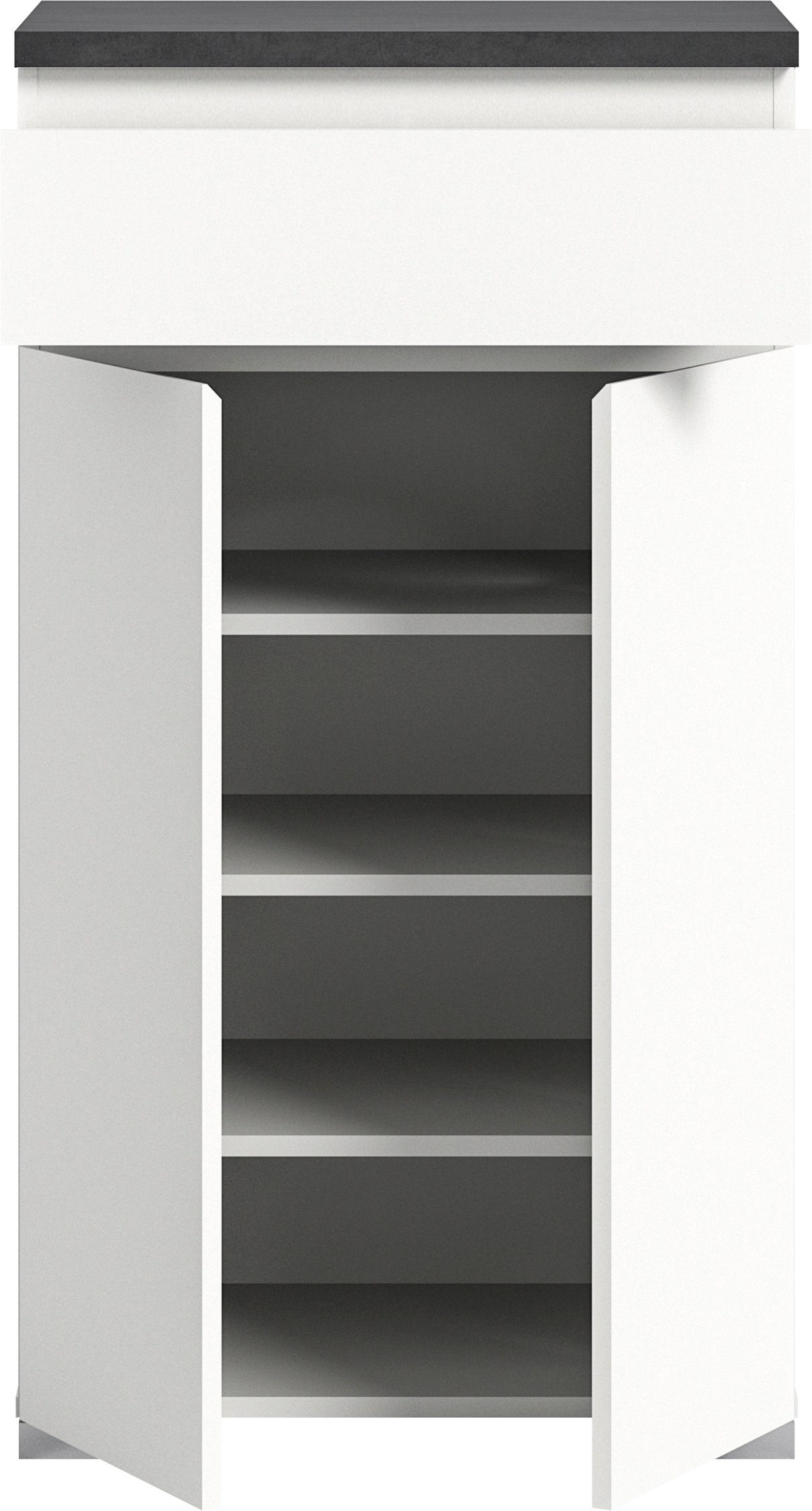 INOSIGN Schoenenkast Skoskap, Diepte 40 cm, 2 Deuren, 1 Lade, 4 Vakken, 3 Planken Plaats voor ca. 12 paar schoenen, commode, schoenenkast, schoenenrek