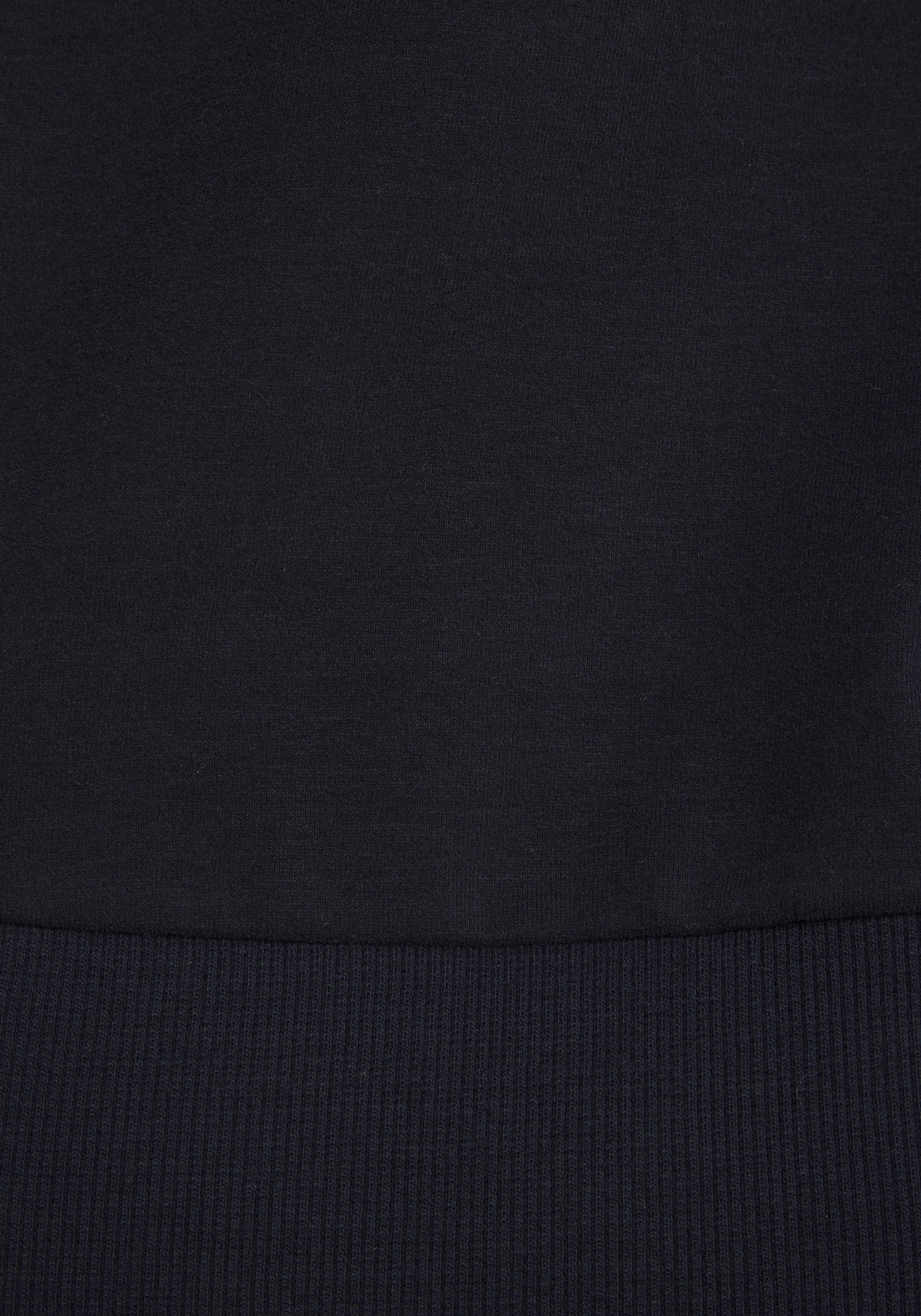 Elbsand Capuchonsweatvest met grote logoprint achter, comfortabele vrijetijdjack met zakken