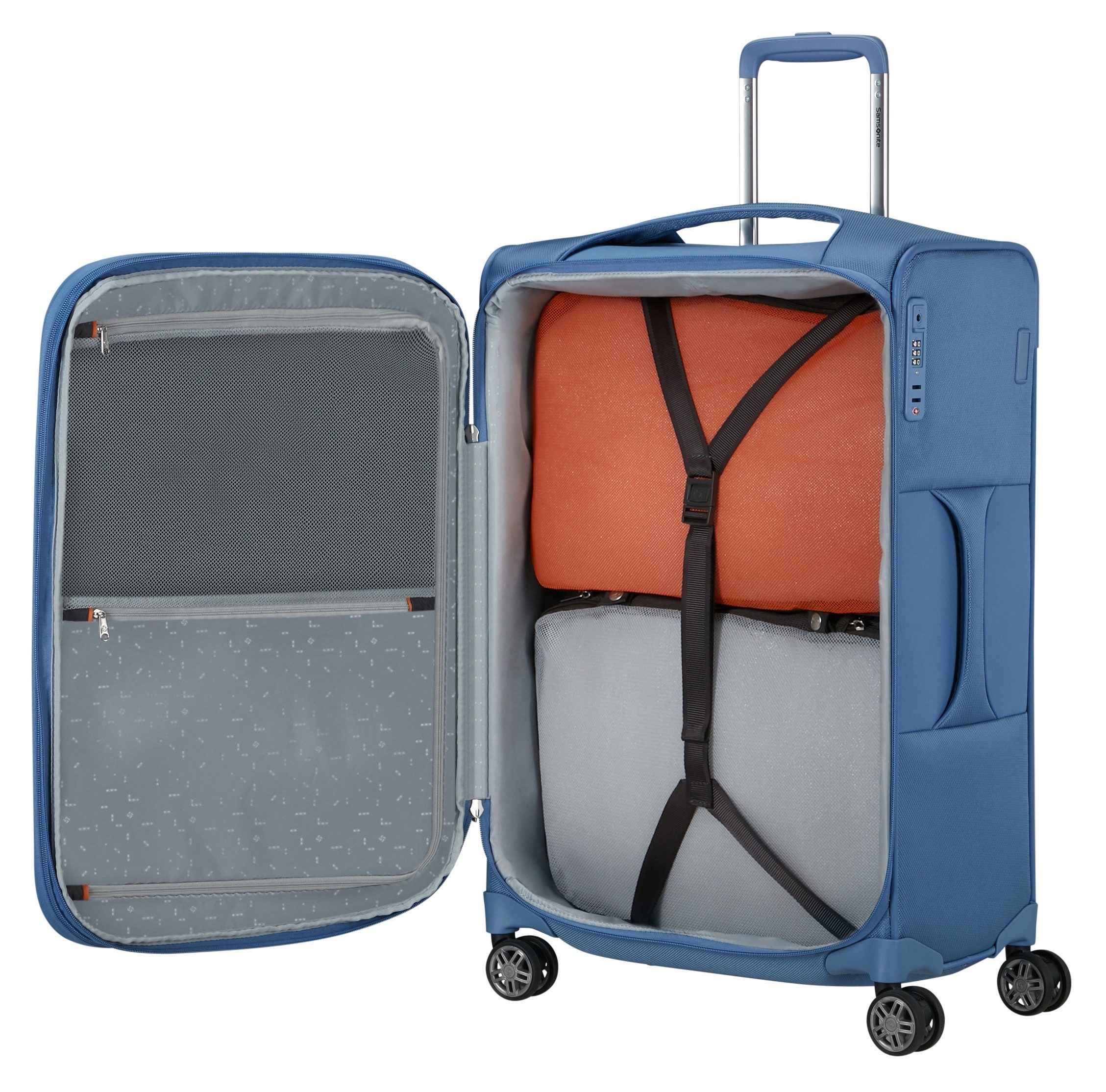 Samsonite Zachte bagage trolley RE-LITE, verschillende maten en kleuren (set, 2 stuks, Met 2 pack cubes)
