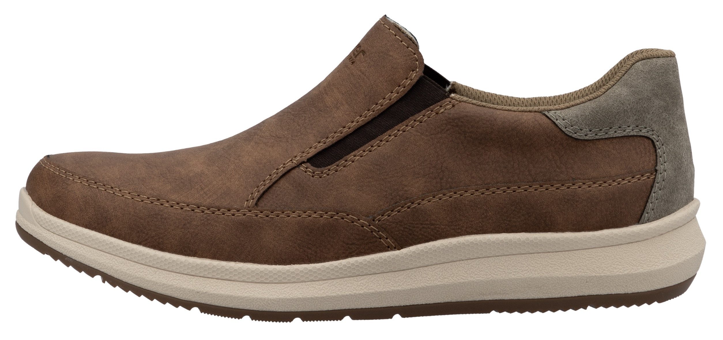 Rieker Instappers , slip-on sneaker, lage schoen, loafer, vrijetijdsschoen met elastische band
