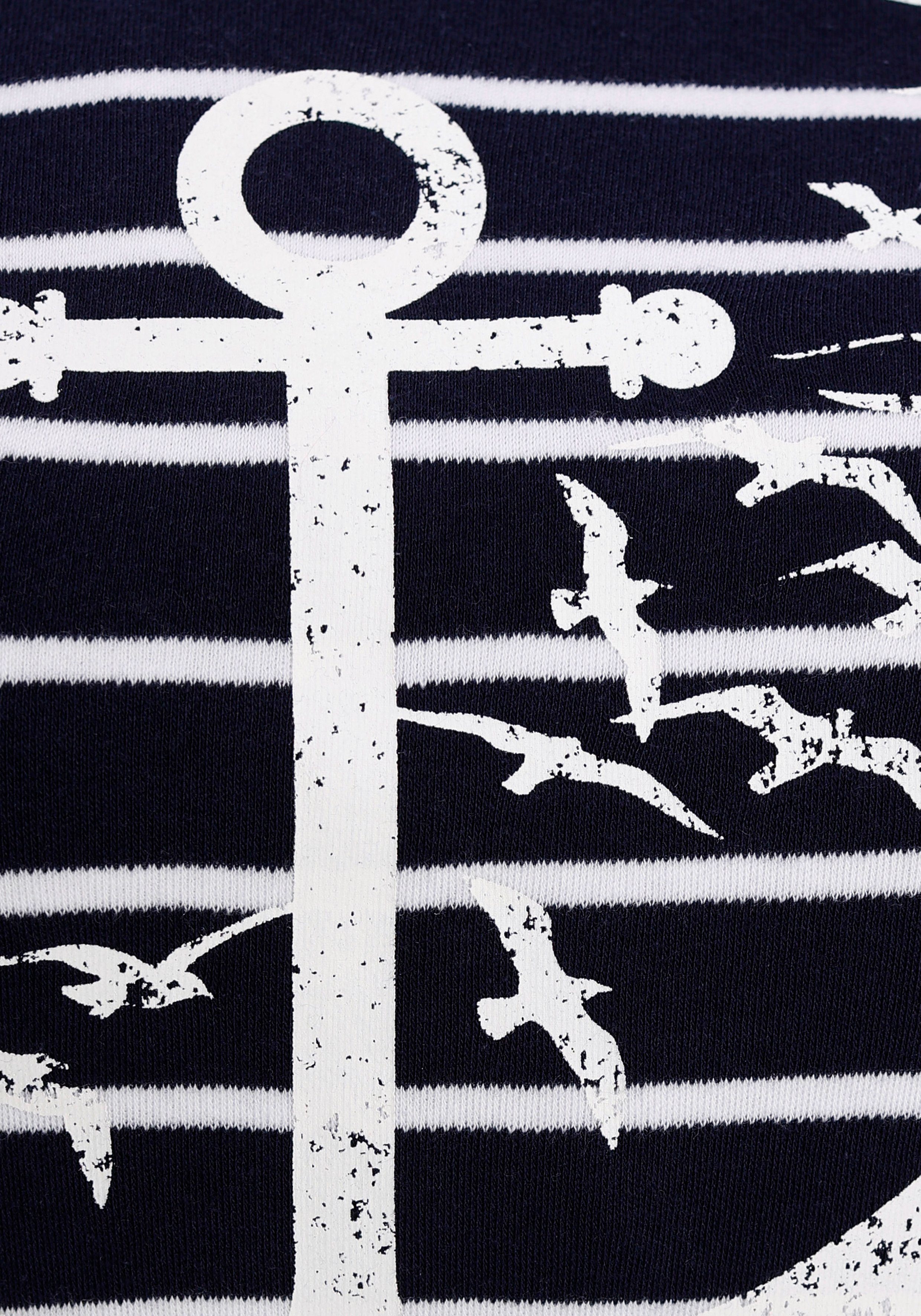 KangaROOS Sweatshirt Lange mouwen met duimgaten, figuurvolgend, staande kraag met koord