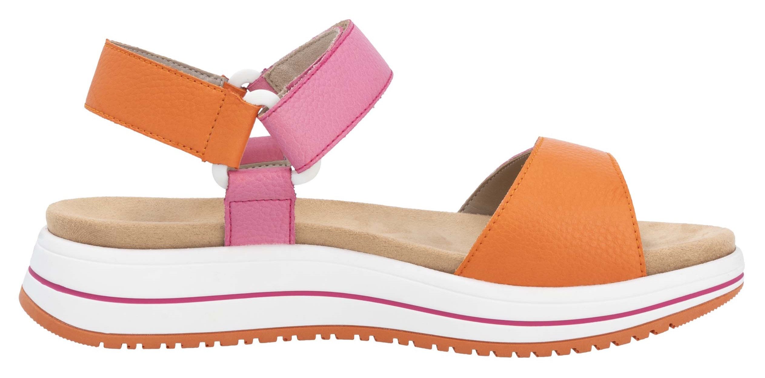 Remonte Sandalen Elisabeth Hurley-Collection , sleehak, klittenbandschoen, sandaal met plateauschoen
