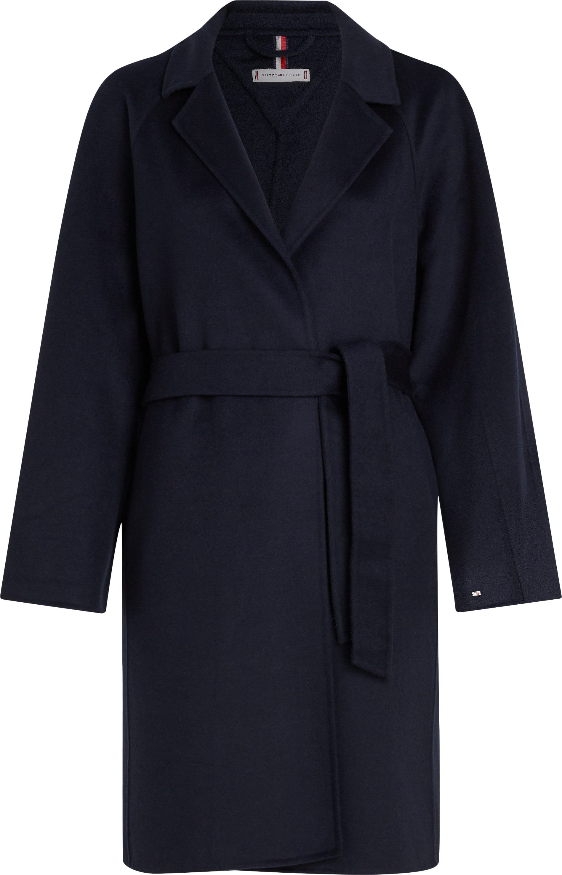 Tommy Hilfiger Korte jas REG DF WOOL BELTED COAT
