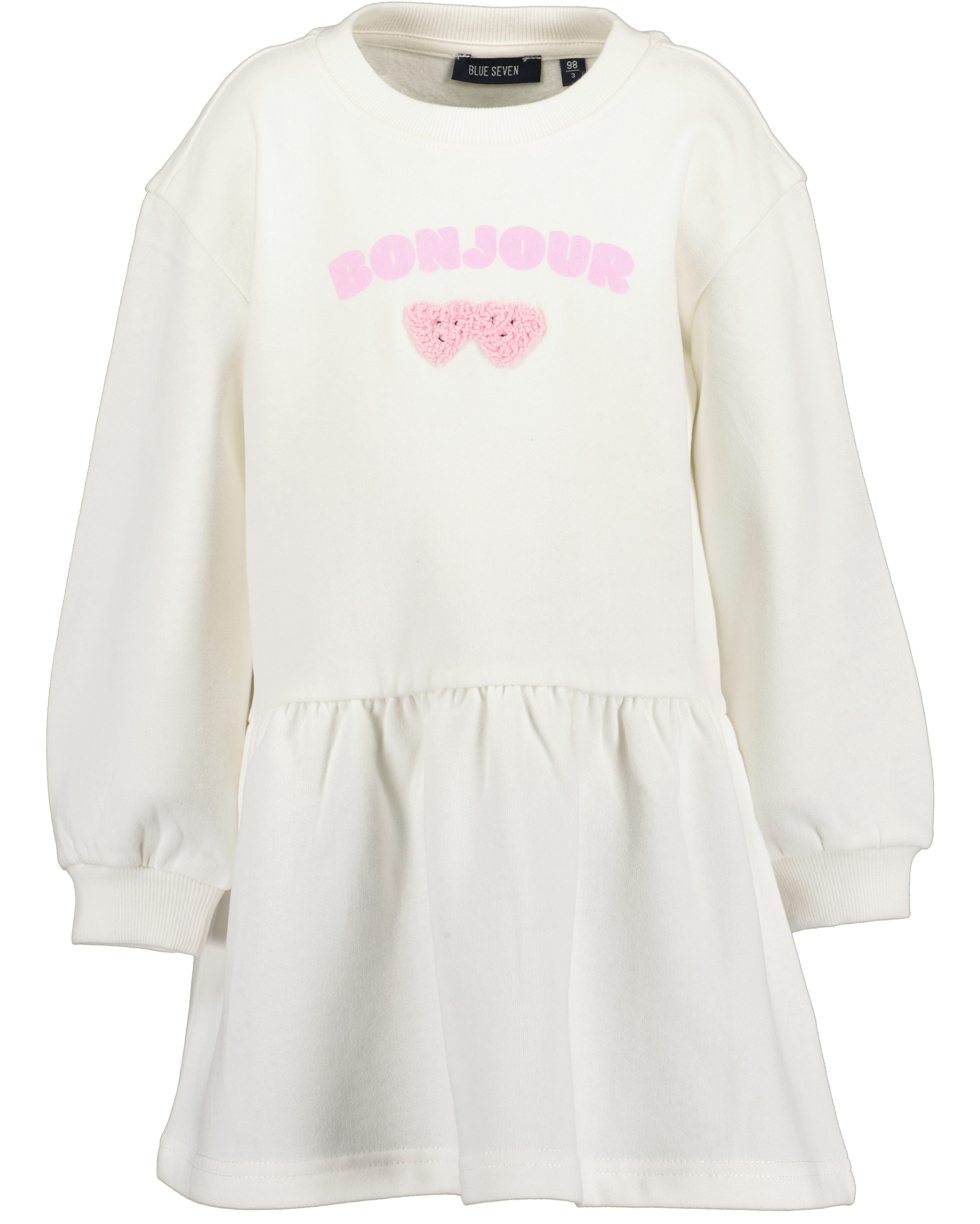 Blue Seven Sweatjurk meisjes sweatjurken maat 98 wit