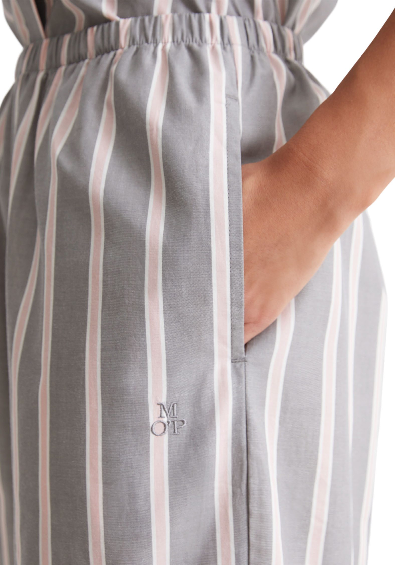 Marc O'Polo Loungebroek Mix & Match Woven met wijde, losvallende pijpen