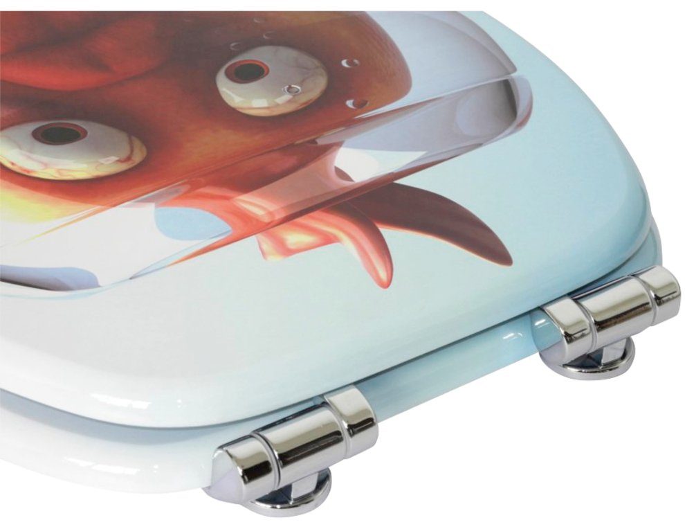 Sanilo Set badkameraccessoires Goudvis bestaand uit toiletzitting, badmat en wastafelplug (complete set, 3-delig)