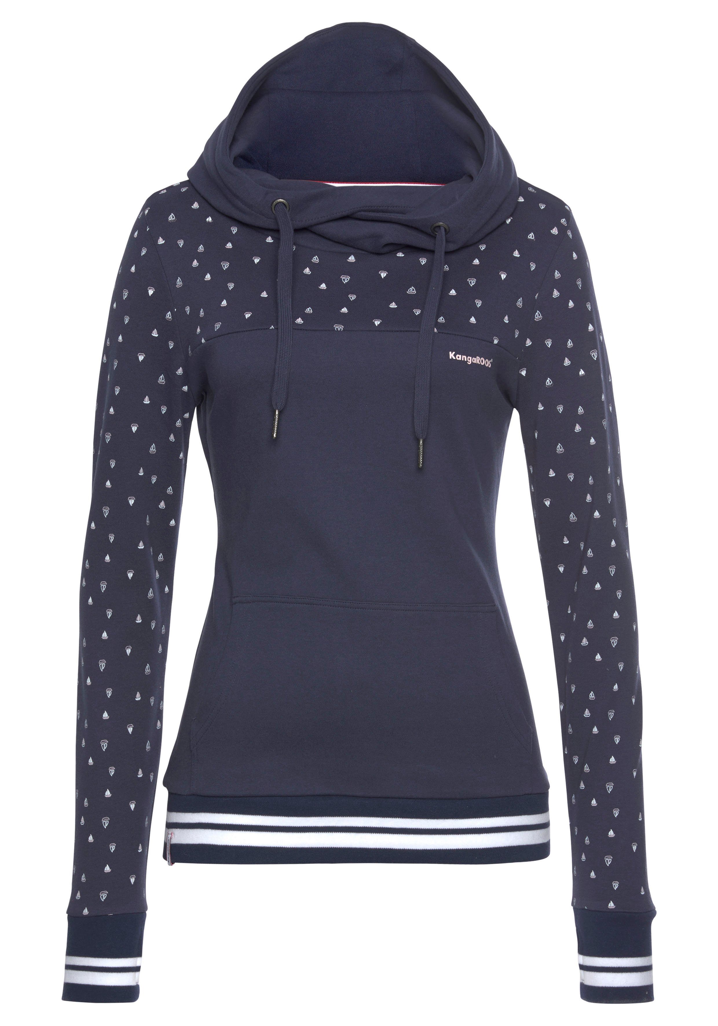 KangaROOS Hoodie Lange mouwen, figuurvolgende snit, van katoen, met capuchon