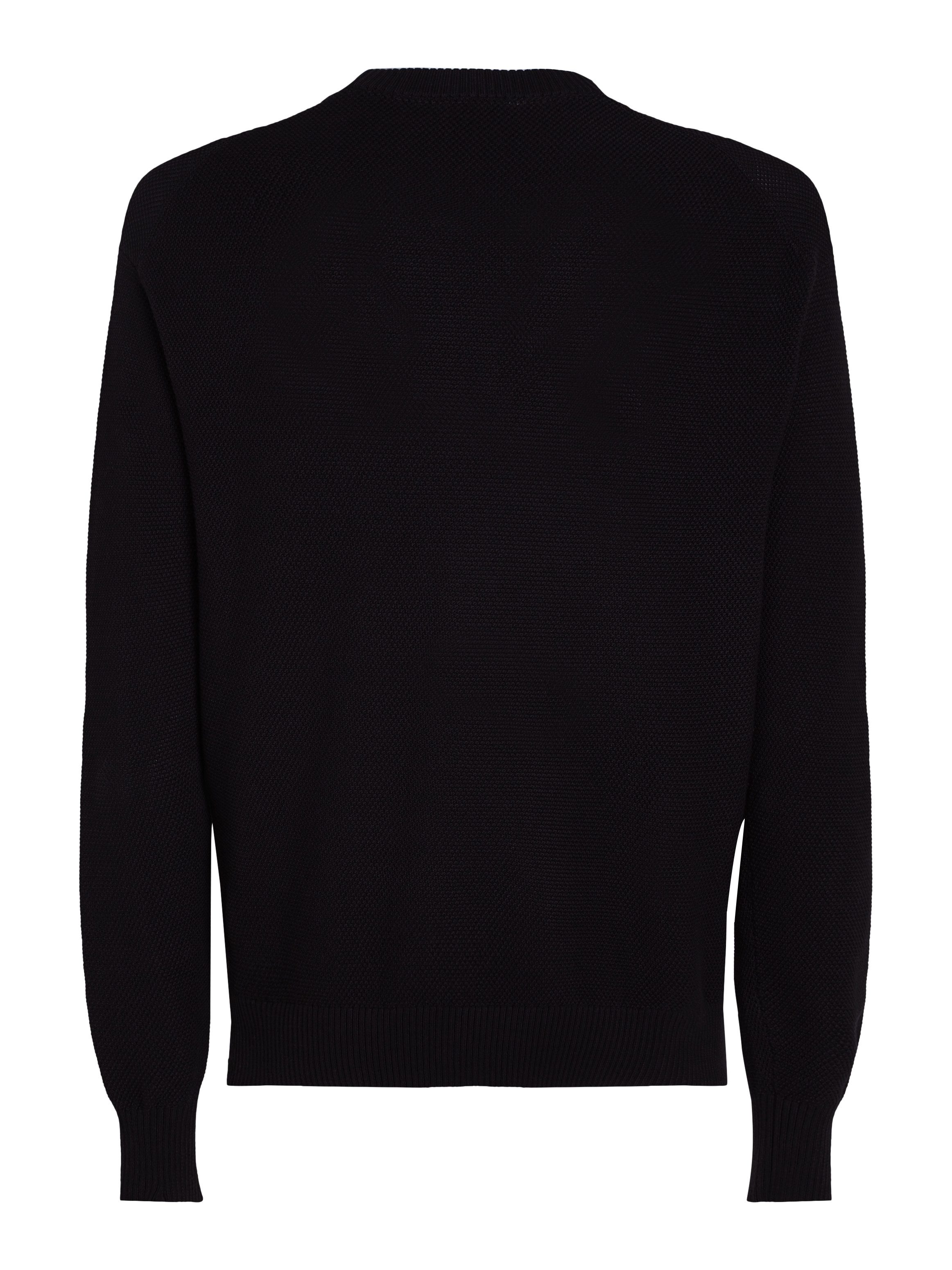 Calvin Klein Trui met ronde hals CASUAL TEXTURE SWEATER Logoborduring, ronde hals