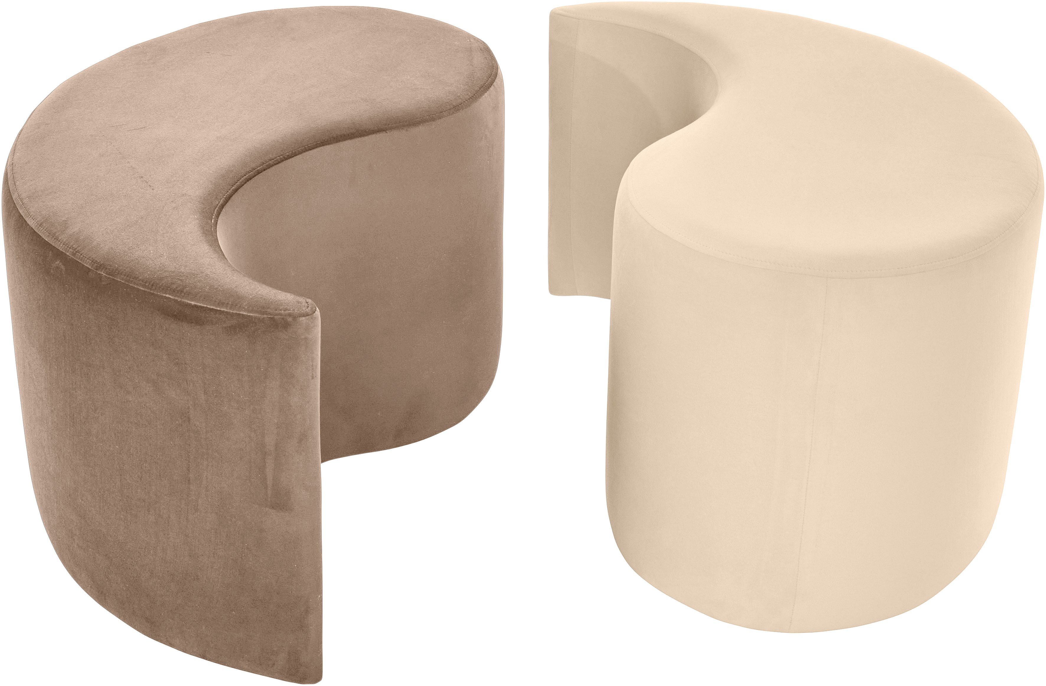 Home affaire Hocker Yin&Yang diameter 82 cm 2-delig, afzonderlijk plaatsbaar of yin-yang-look