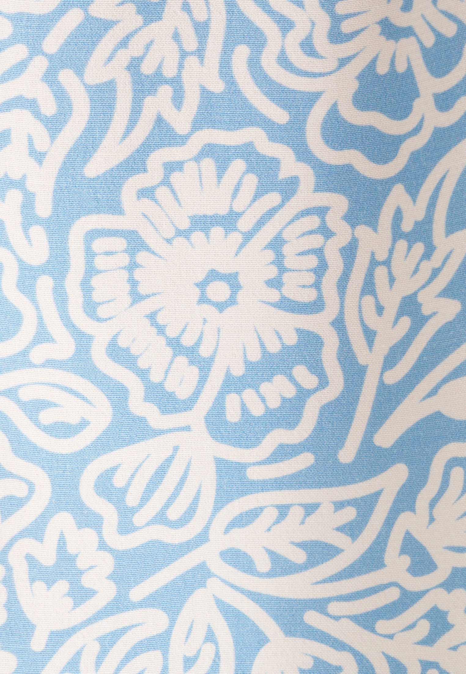 seidensticker Shirtblouse Zwarte roos Korte mouwen ronde hals in bloemmotief