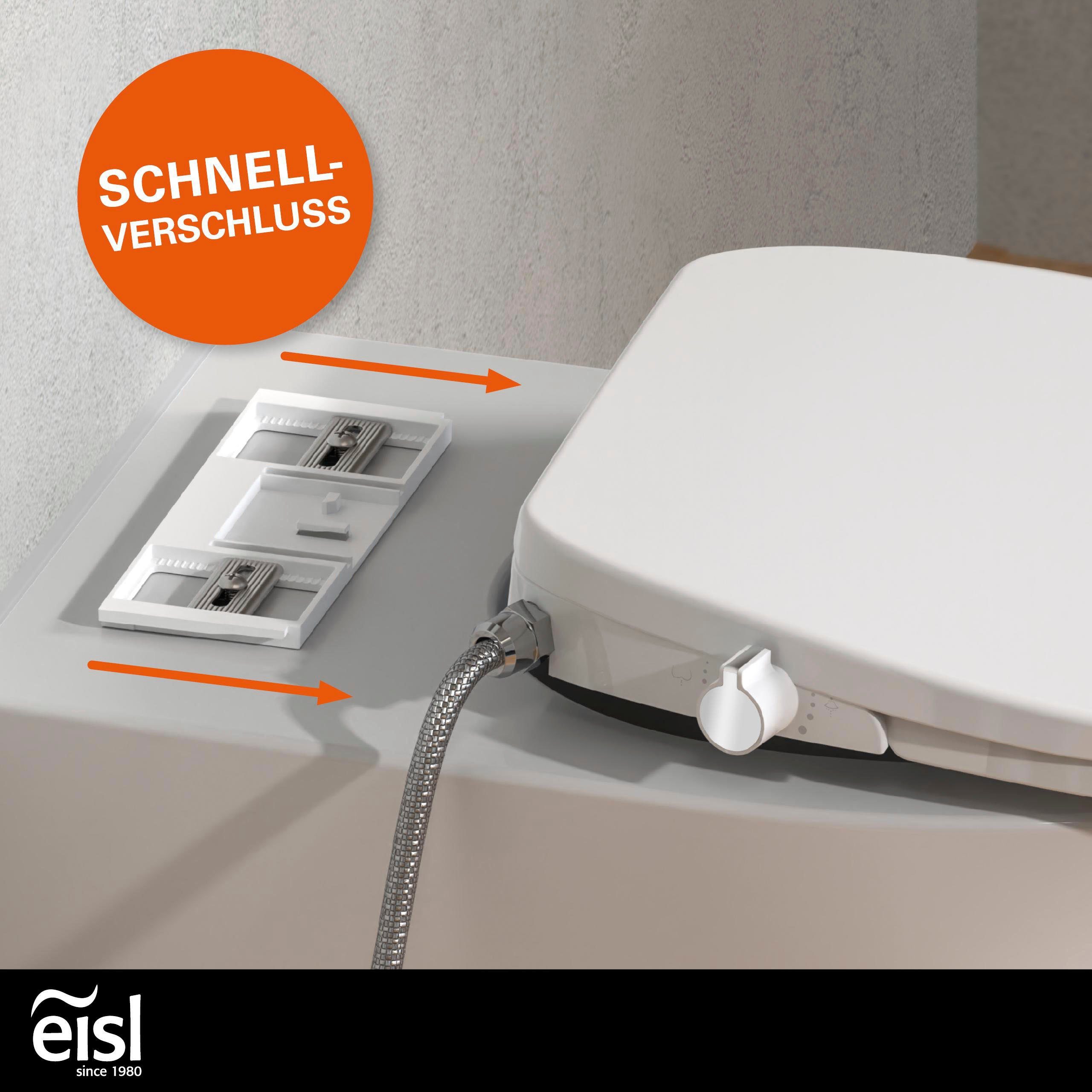 Eisl Douche-toiletzitting Bidet inzet Daalautomatiek, snelsluiting