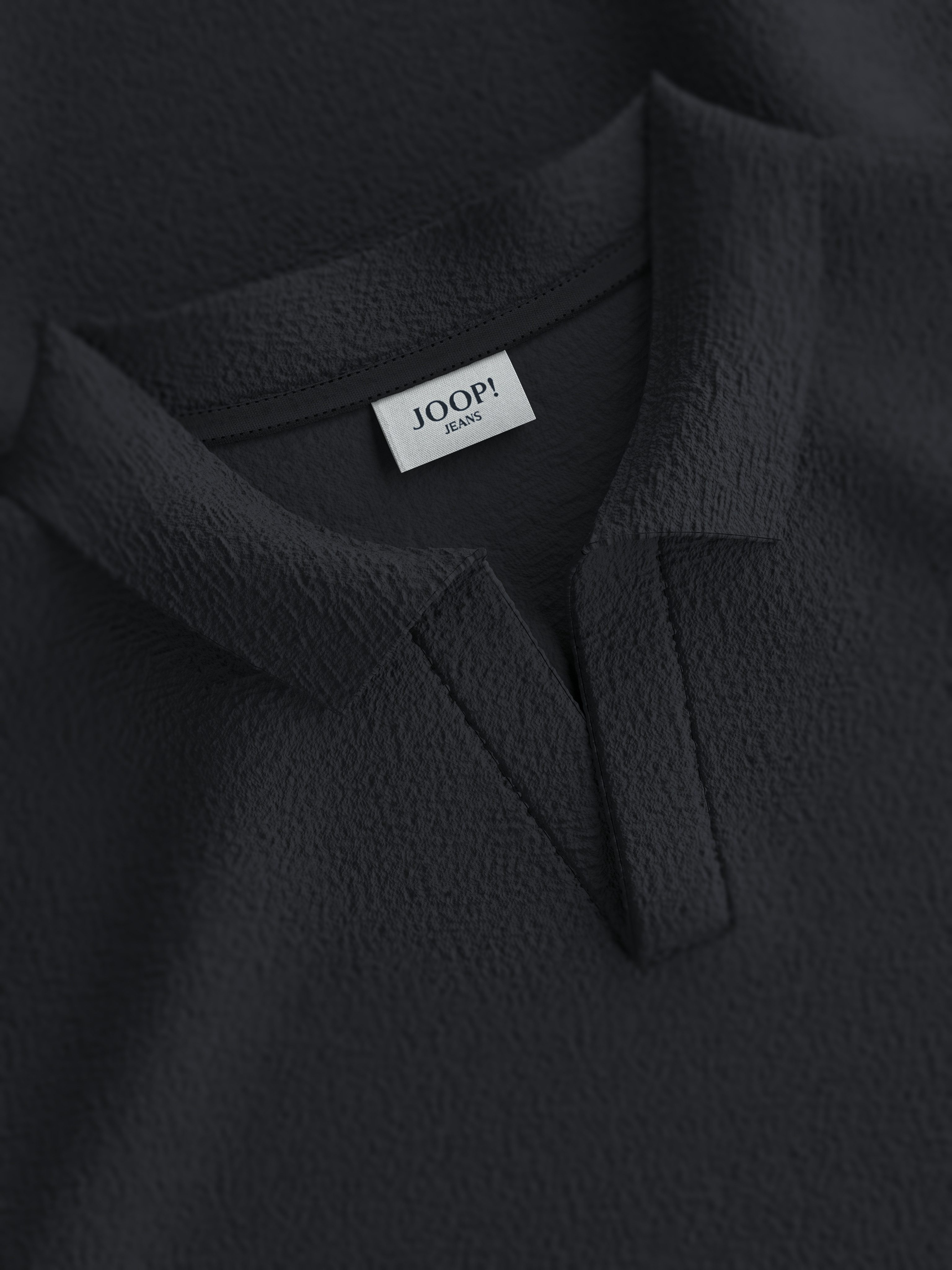 Joop Jeans Poloshirt Antal Kraag zonder knopen
